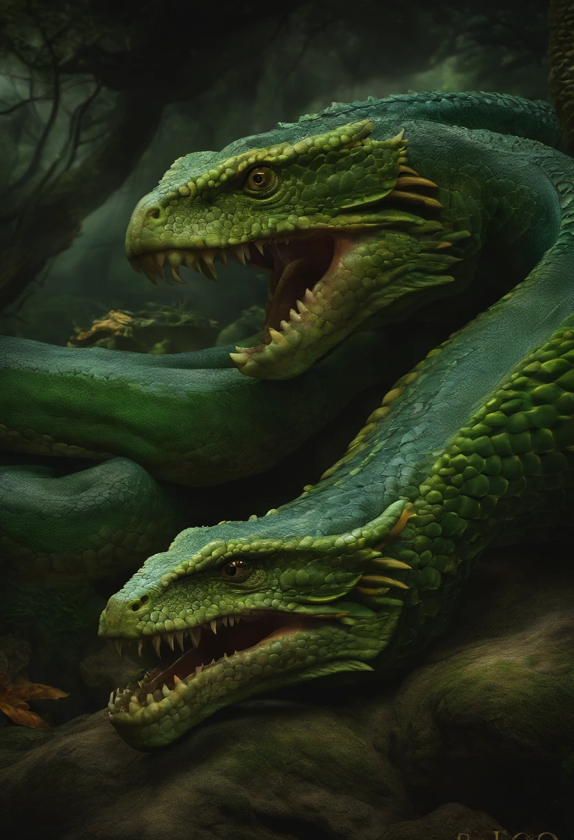 hydra,Three heads,Realistis,horrid,ova,ogre