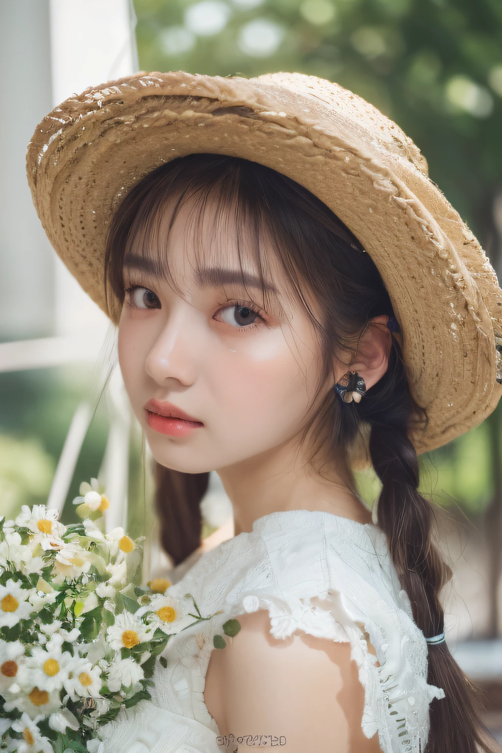 ((Best quality, 8k, Masterpiece :1.3)), 1girl, Pretty woman with emphasizing slender abs :1.3, (random hairstyles :1.2), Oversized tank top :1.2, Ultra-detailed face, Detailed eyes, Double eyelid, armpit