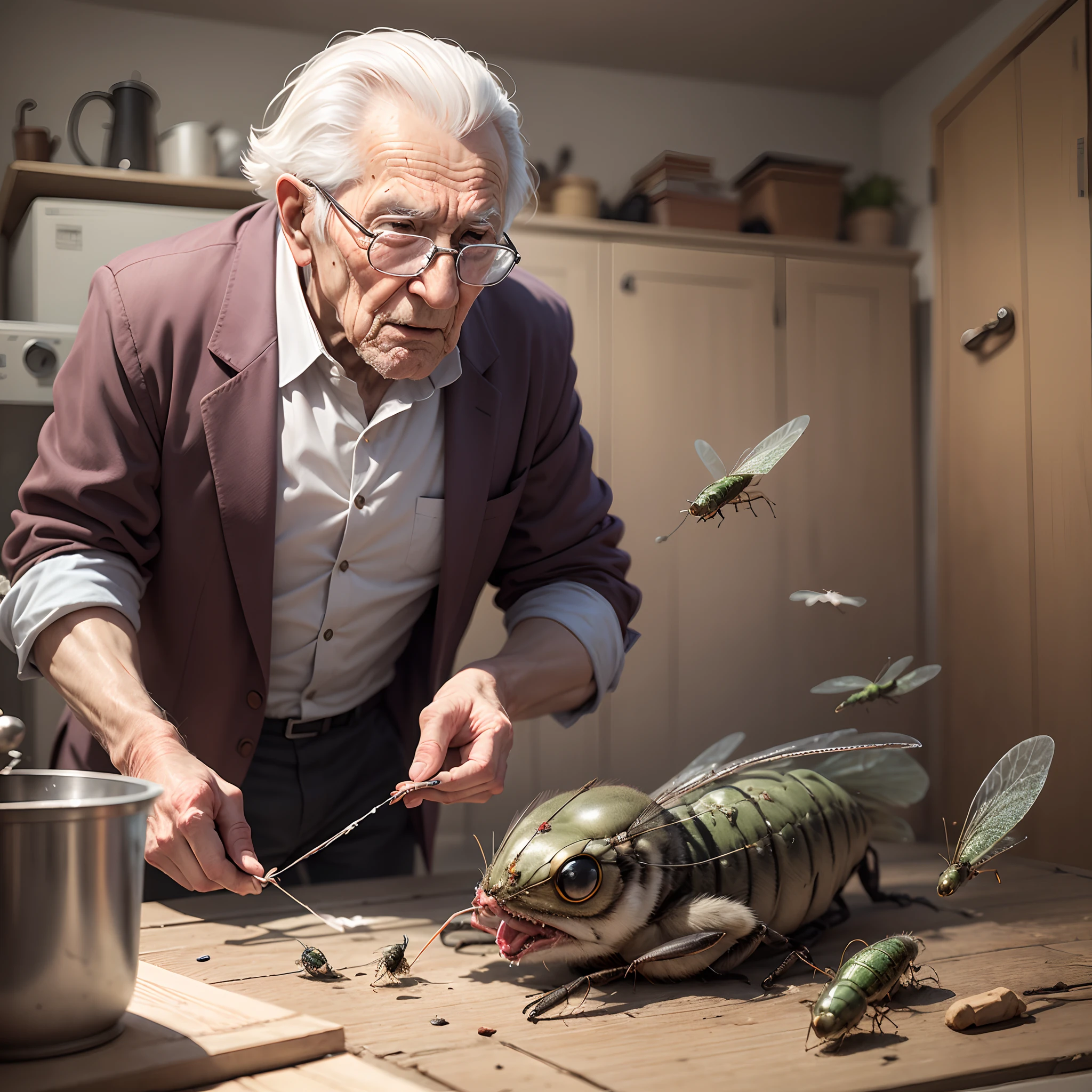 Grandpa sneezed and a lot of flies flew off him as if from a corpse --auto --s2