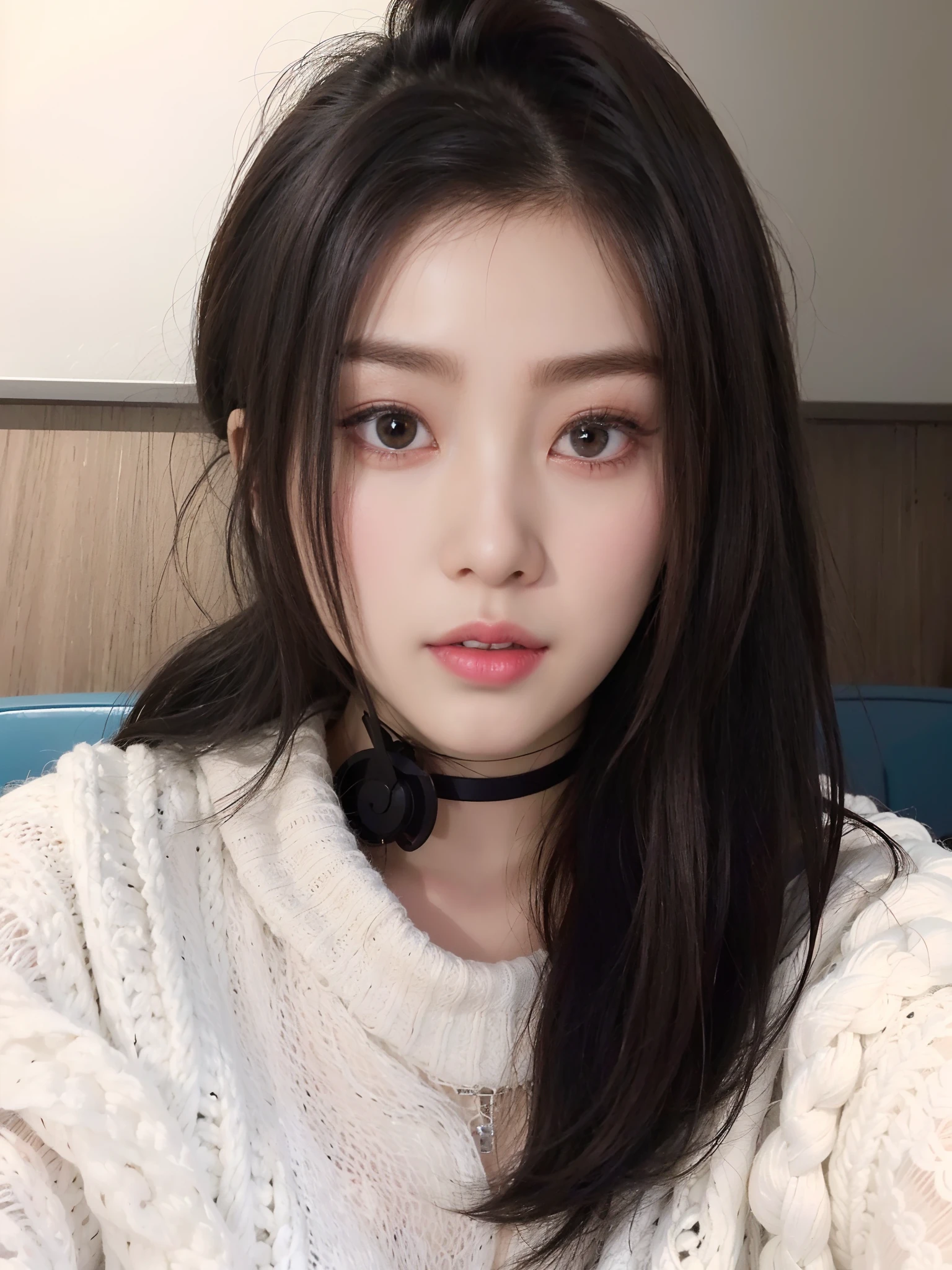 Arad woman with long black hair in a white sweater, Korean girl, ulzzangs, popular korean makeup, beautiful Korean women, Popular Korean makeup, wan adorable korean face, young lovely Korean faces, blackpink jennie, Gorgeous young Korean woman, Beautiful young Korean woman, young cute wan asian face, Korean woman, 19-year-old girl