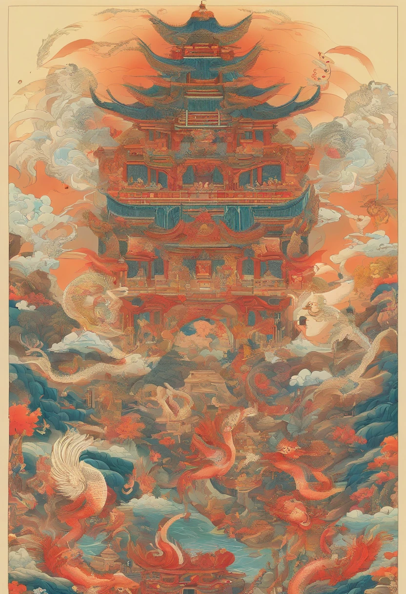 Chinese mythology,Mountain and Sea Sutra,Alien beasts,(((One-legged))),((Spit fire in the mouth)),moor,tmasterpiece,Best picture quality,super-fine,Super magical,ultra - detailed,8K分辨率,OC renderer,dynamic viewing angle