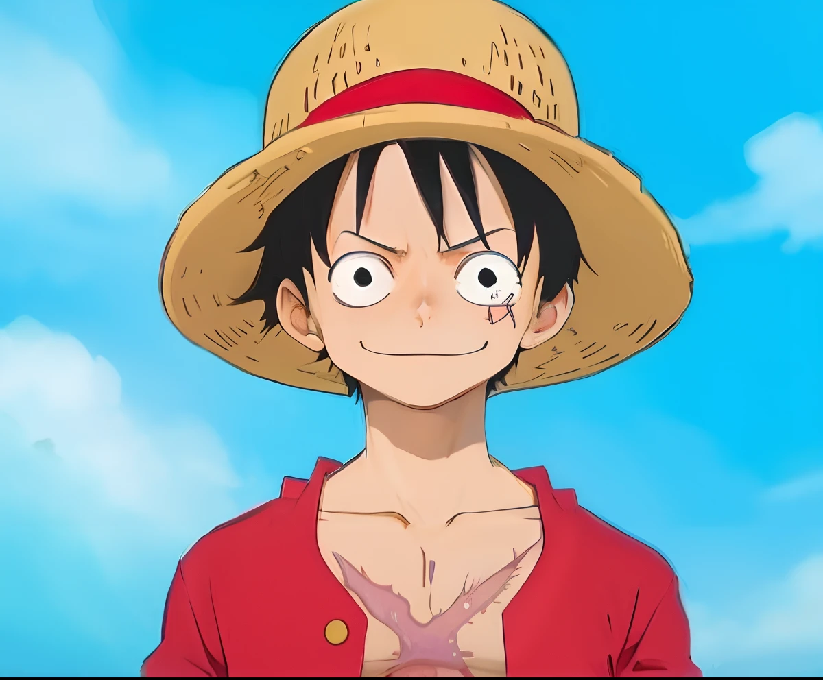 Monkey D. Luffy, hyperdetailled, hyperrealistic