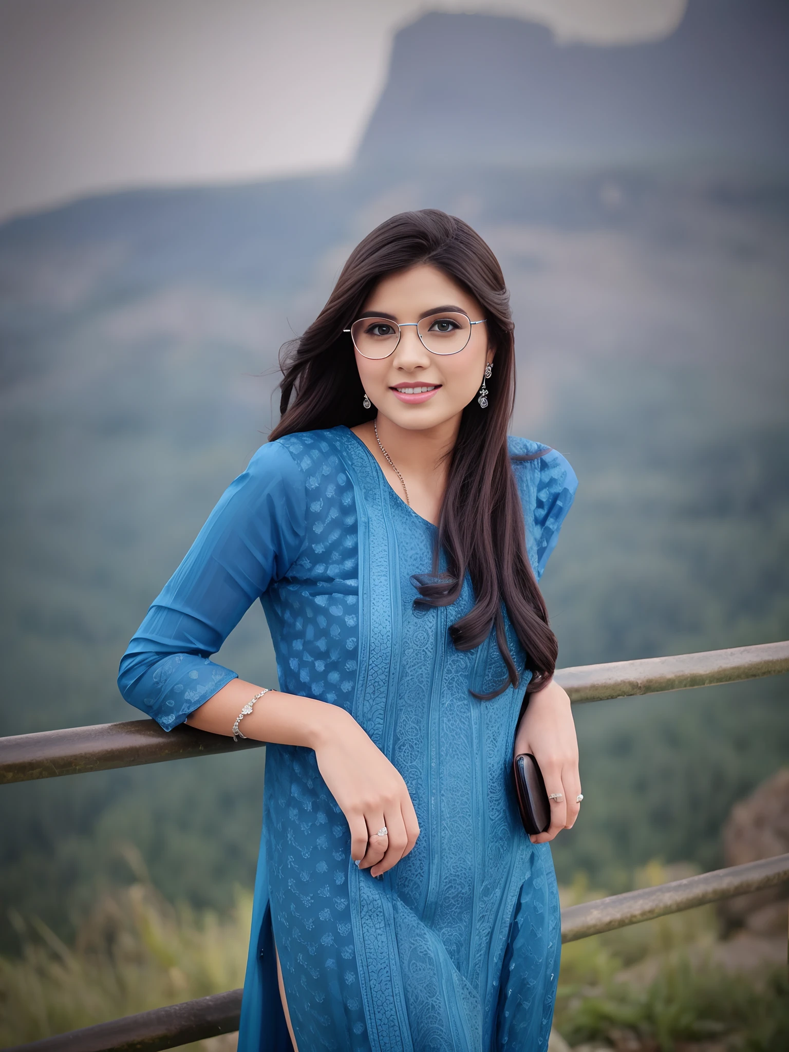 Princess beautiful with blue gown