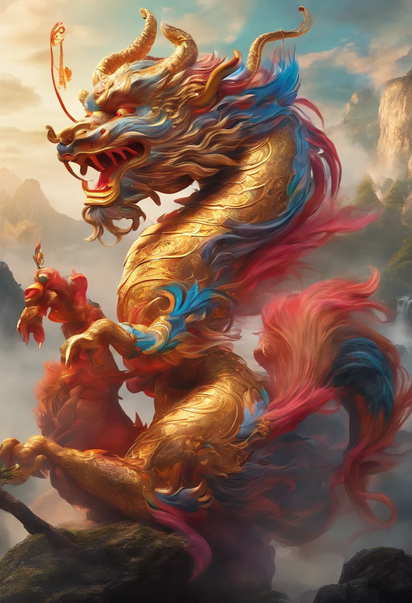 Chinese mythology,Pixiu,the detail,super-fine,Ultra photo realsisim,Hyper-realistic,Works of masters,8K wind resolution,OC renderer,