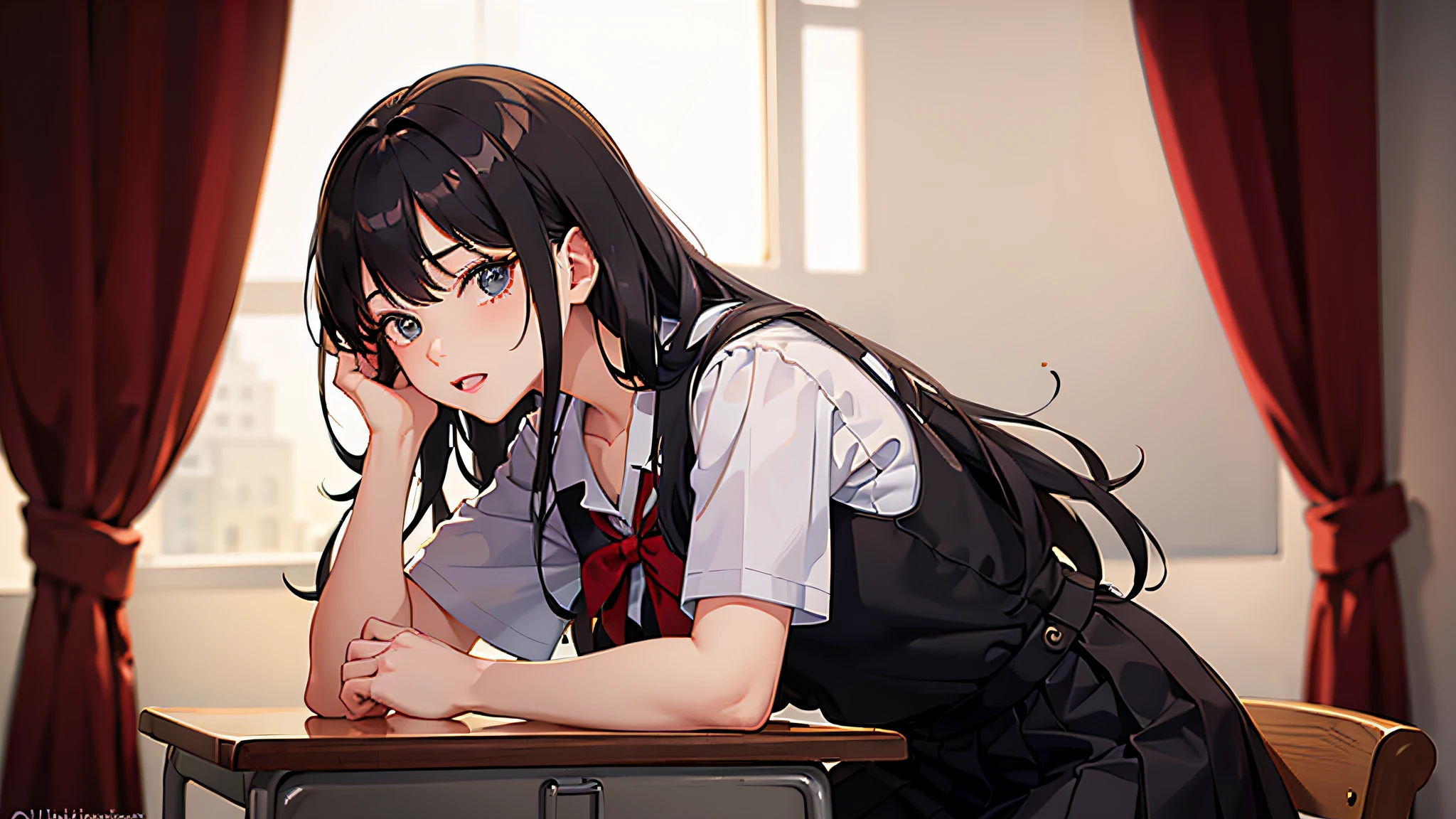 (8k, 最high quality, Tabletop:1.2)、Ultra-high resolution、最high quality, (((Absurd beauty))), Open your eyes, Healthy Skin,   uniform、 (cryin) ,Cute Characters, Most detailed, high quality、(missionary, boy, penis, lying, vaginale, ass pov, sex, nsfw)、nose blush、steam、Shiny Hair、Very fine and beautiful bright eyes、((Scared))、Very detailed, clear and beautiful face, Slender body、Awards, Anatomically correct、((Scared))