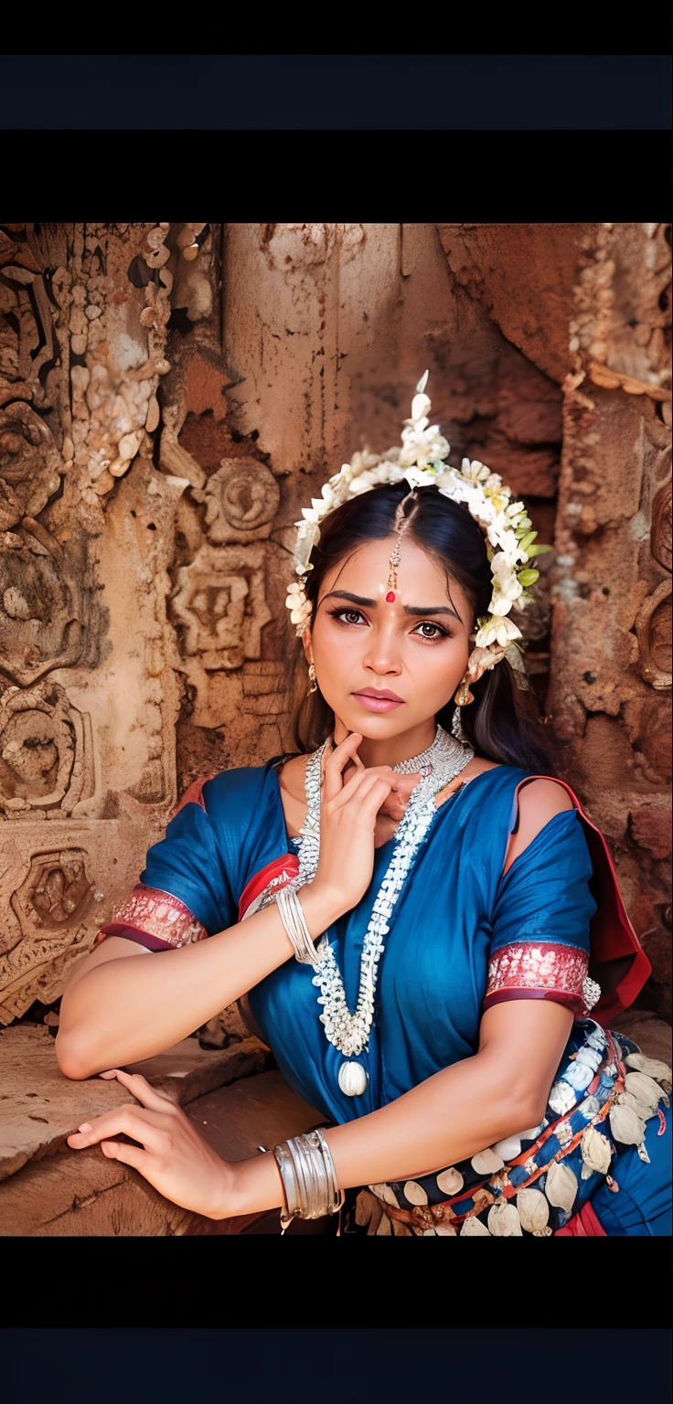 beautiful mature odisha girl, in odisha traditional dress, dark background, ((slim, petite)), photorealistic, photo, masterpiece, realistic, realism, photorealism, high contrast, photorealistic digital art trending on Artstation 8k HD high definition detailed realistic, detailed, skin texture, hyper detailed, realistic skin texture, armature, best quality, ultra high res, (photorealistic:1.4),, high resolution, detailed, raw photo, sharp re, by lee jeffries nikon d850 film stock photograph 4 kodak portra 400 camera f1.6 lens rich colors hyper realistic lifelike texture dramatic lighting unrealengine trending on artstation cinestill 800