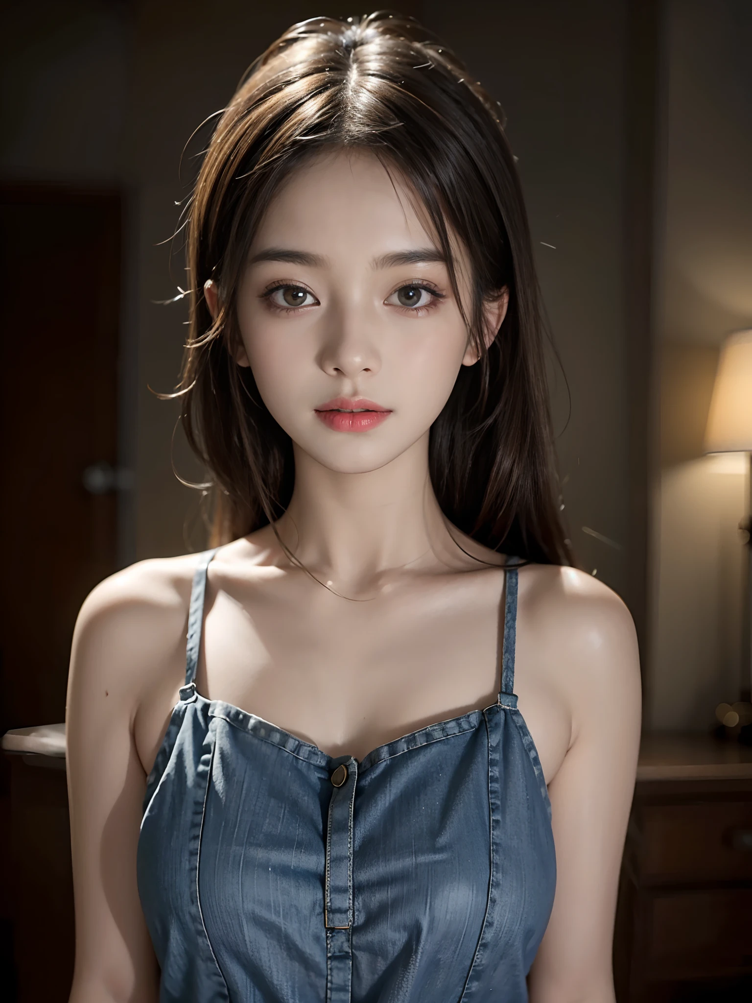 top-quality、masterpiece、超A high resolution、(Realistic:1.4)、Raw photo、1 Girl 18 years old、ssmile、lowkey、lighting like a movie