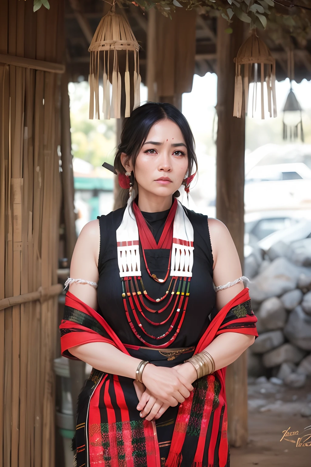 beautiful mature nagaland girl, in odisha traditional dress, dark background, ((slim, petite)), photorealistic, photo, masterpiece, realistic, realism, photorealism, high contrast, photorealistic digital art trending on Artstation 8k HD high definition detailed realistic, detailed, skin texture, hyper detailed, realistic skin texture, armature, best quality, ultra high res, (photorealistic:1.4),, high resolution, detailed, raw photo, sharp re, by lee jeffries nikon d850 film stock photograph 4 kodak portra 400 camera f1.6 lens rich colors hyper realistic lifelike texture dramatic lighting unrealengine trending on artstation cinestill 800