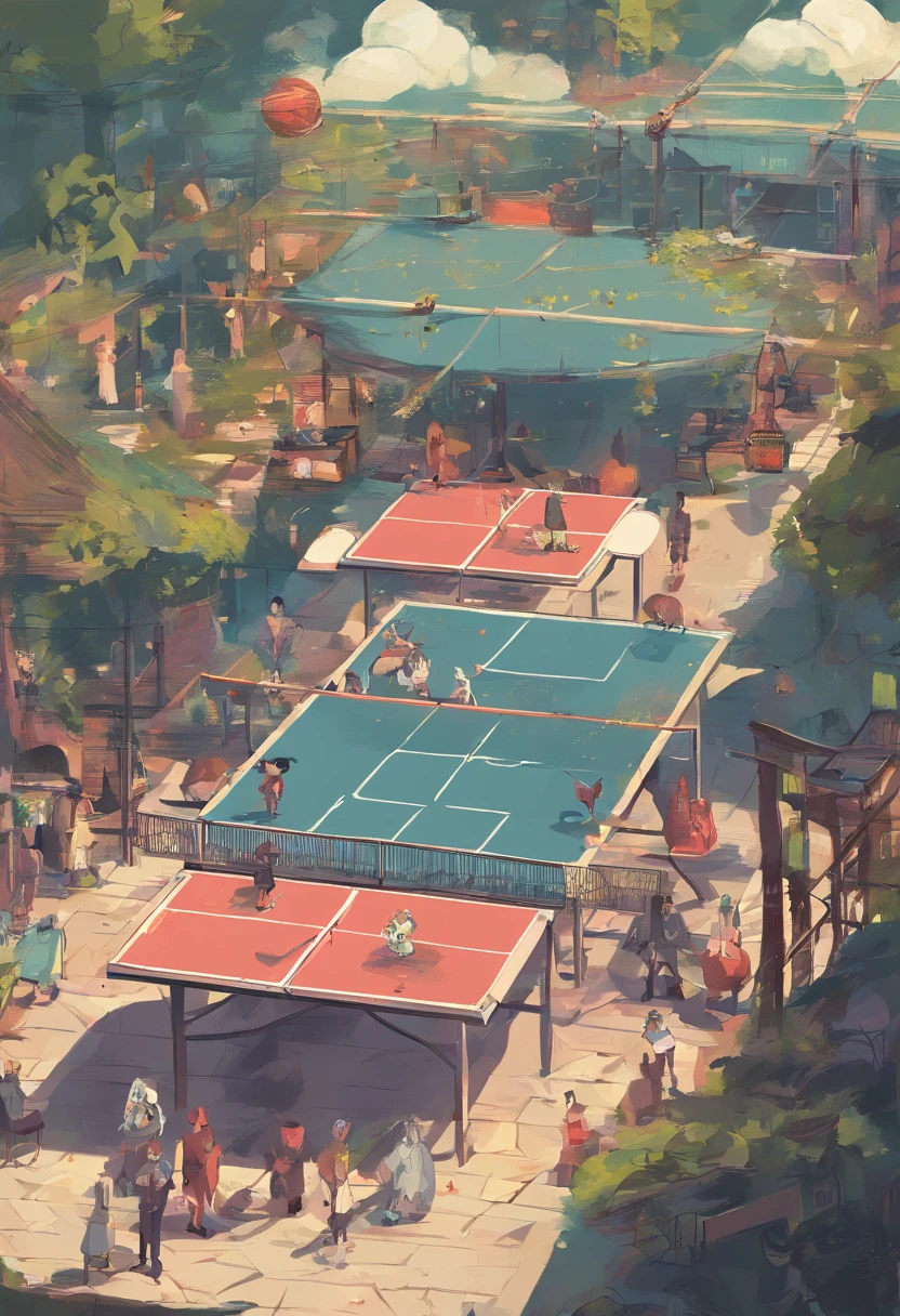 ping pong，Societies，Naxin，poster for