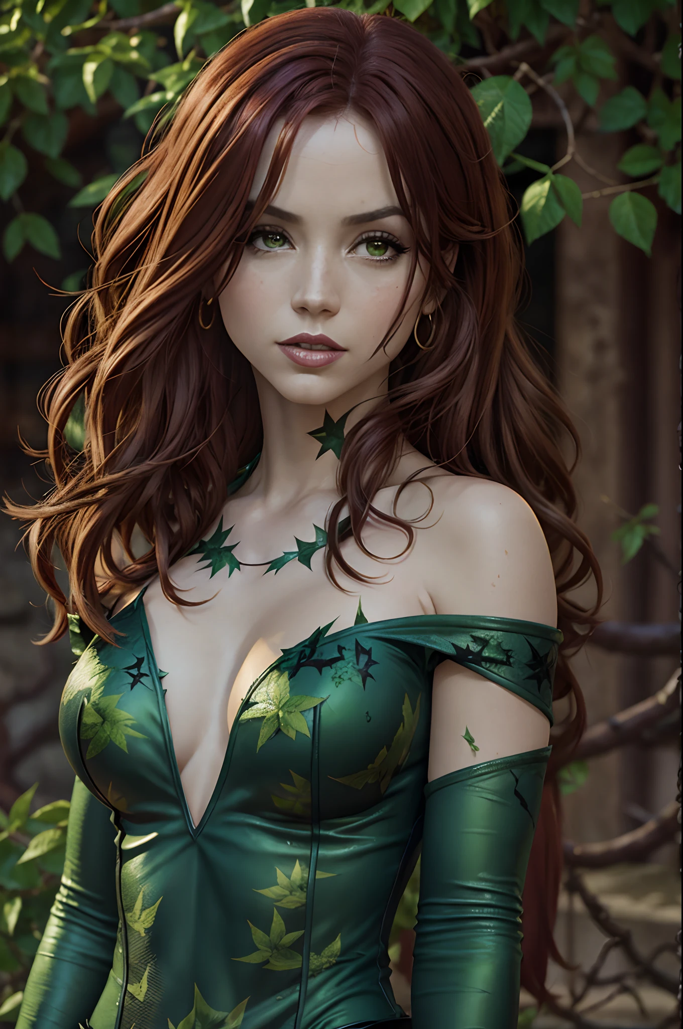 Poison ivy dc comics, detailed, high definicion, obra prima