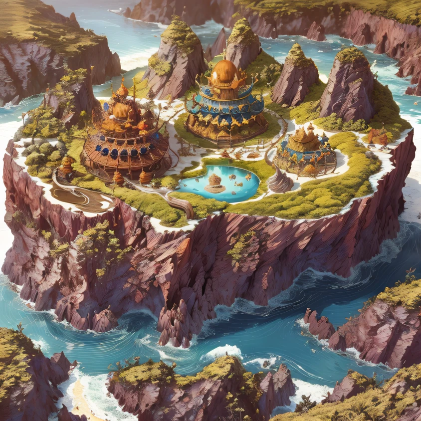 (Masterpiece:1.2), absurderes, (high resolution,Best quality,intricate detailed illustration:1.2), (Sharp focus,Depth of field:1.21), No protrusions, satellite view, Shining sunlight illumination, pudding:: Devil Islands, The art of gastronomy, Made from pudding, (Devil Islands), Carved from pudding, Made from pudding, Devil Islands design, Awesome, The appearance of the Devil Islands is very realistic, Amazing, Anime Oni Islands, sculpted, [(White background:1.33)::5]