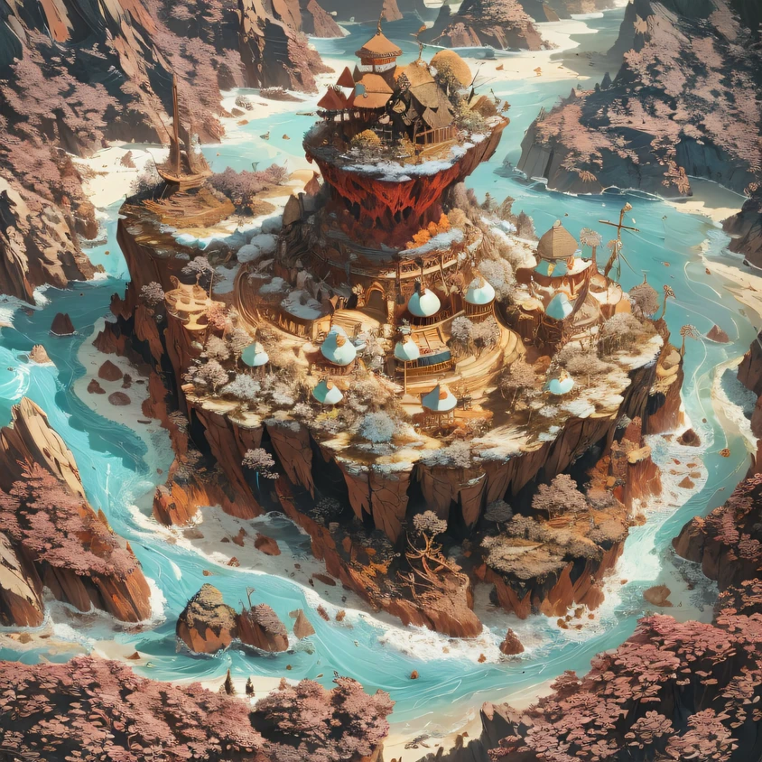 (Masterpiece:1.2), absurderes, (high resolution,Best quality,intricate detailed illustration:1.2), (Sharp focus,Depth of field:1.21), No protrusions, satellite view, Shining sunlight illumination, pudding:: Devil Islands, The art of gastronomy, Made from pudding, (Devil Islands), Carved from pudding, Made from pudding, Devil Islands design, Awesome, The appearance of the Devil Islands is very realistic, Amazing, Anime Oni Islands, sculpted, [(White background:1.33)::5]