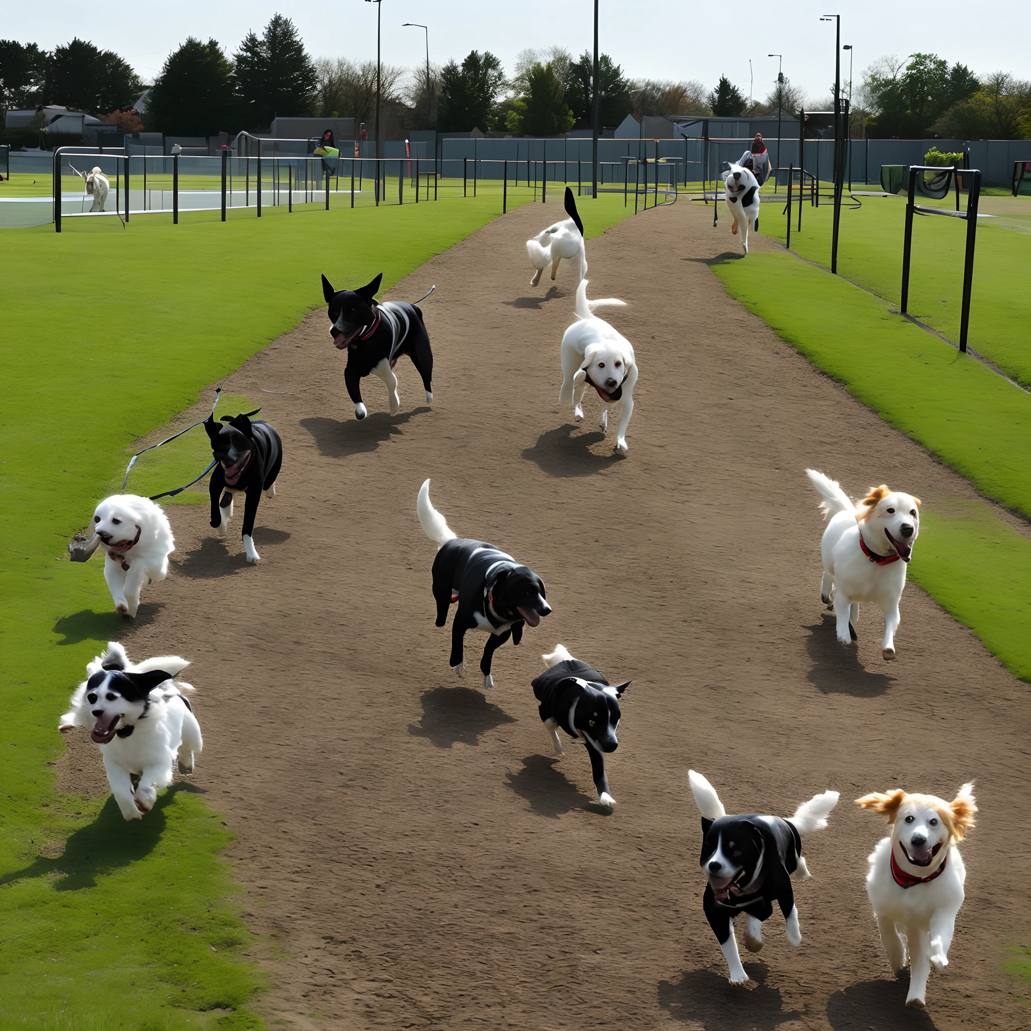 a Dog run around