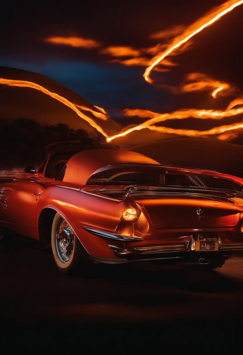 car with flame