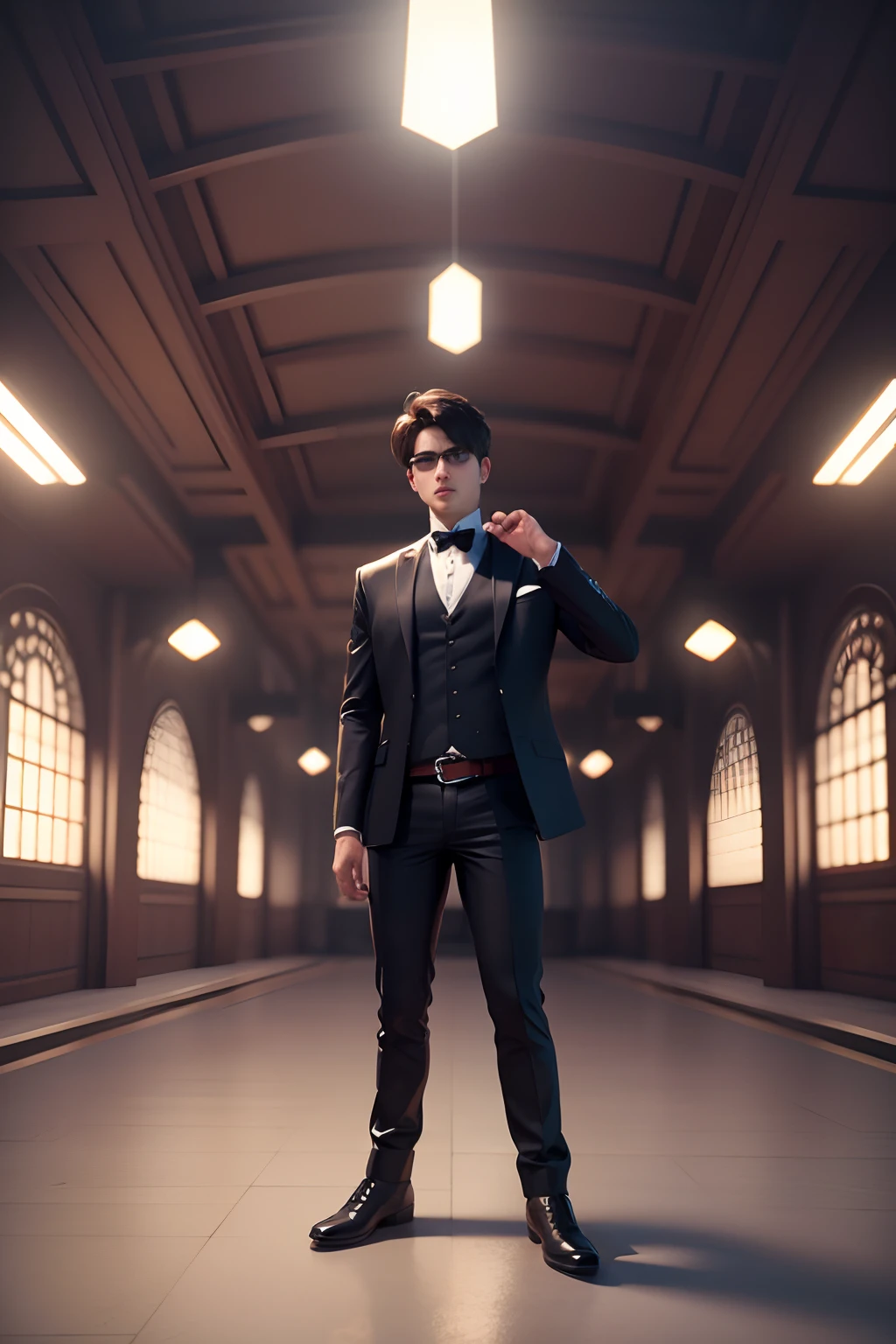 Change this background. Handsome boy.3d look