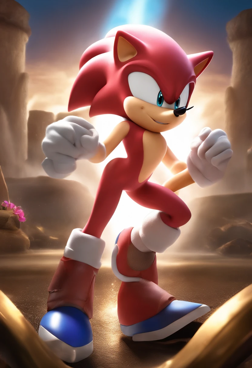 Amy rose naked strong muscles Sonic the hedgehog