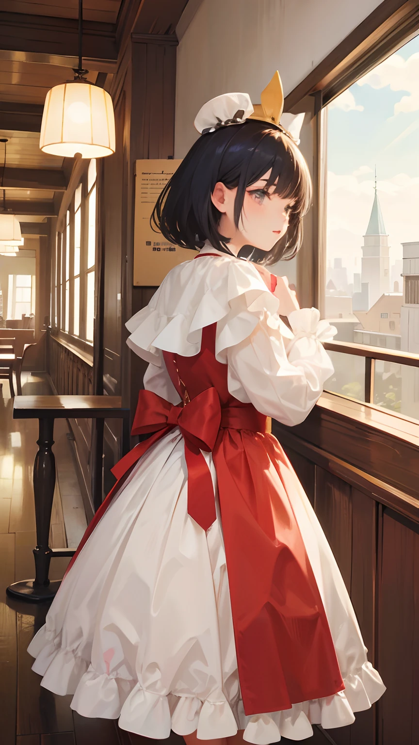 Town,period costume,twogirl,(Best quality)