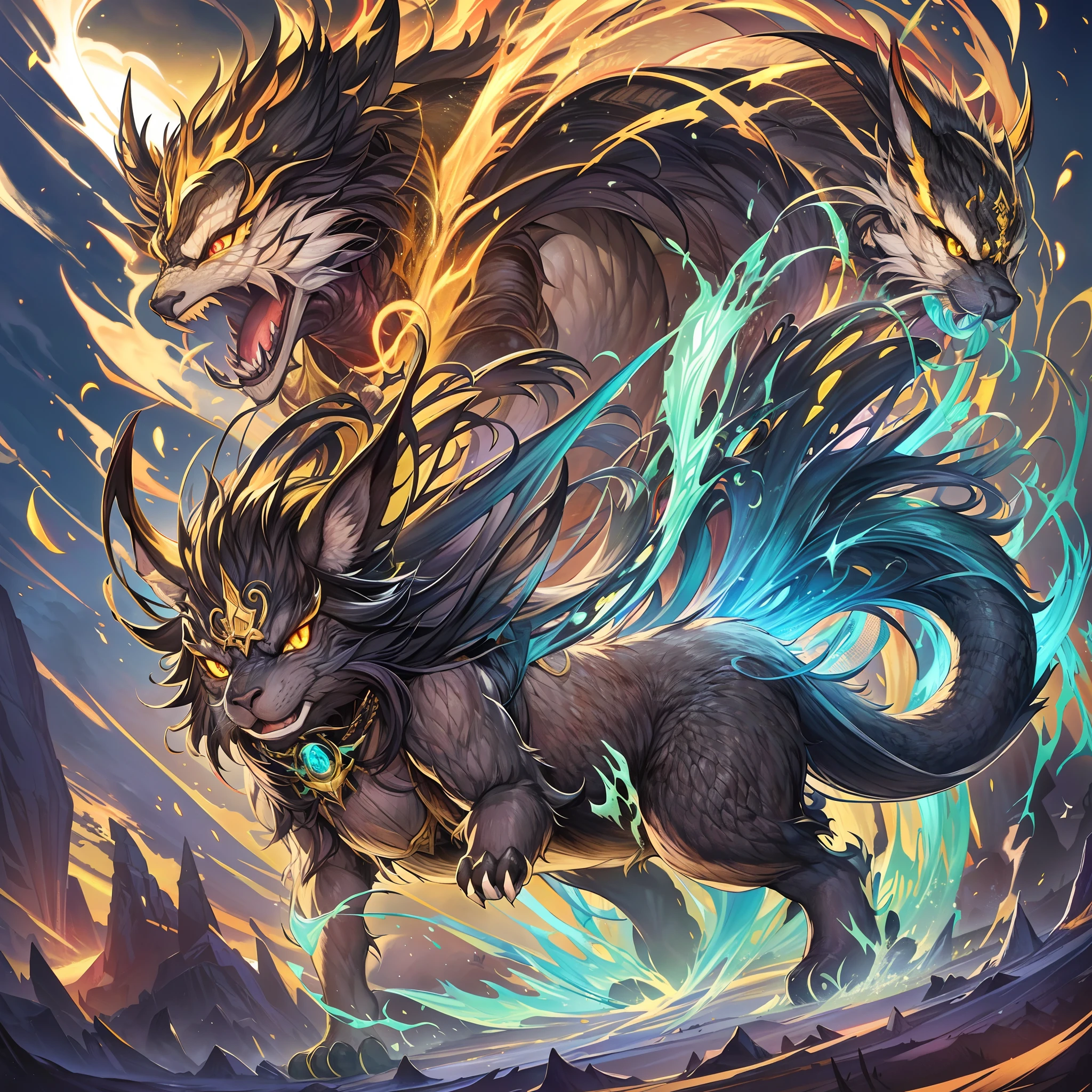 Outrageous resolution、​masterpiece++、top-quality++、ultra-definition++、ultra-definition++、4k++、8k++、from side、（Background Focus）++、+++、Destroy the city々Chimera mixed with animals（ogre）casting spells、appearance々Chimera mixed with animals（ogre）runes、appearance々Chimera mixed with animals（ogre）magia、Flying above々Chimera mixed with animals（ogre）demon king、appearance々Chimera mixed with animals（ogre）The dragon、appearance々Chimera mixed with animals（ogre）Demon God、detailed fantasy art、fantasy art style、Blake Beautiful Antiquity々Chimera mixed with animals（ogre）Monsters、appearance々Chimera mixed with animals（ogre）Colossal breasts monster、Fantasy Art Behans、Beautiful々Chimera mixed with animals（ogre）Diabolical、Beautiful々Chimera mixed with animals（ogre）shinigami、Glossy floating々Chimera mixed with animals（ogre）shards、appearance々Chimera mixed with animals（ogre）magic circles、Dazzling々Chimera mixed with animals（ogre）spark of light、appearance々Chimera mixed with animals（ogre）chains、appearance々Chimera mixed with animals（ogre）wind blowing hair、Blake Isekai Beautiful、appearance々Chimera mixed with animals（ogre）、Detailed clothing、Mischievous aura、Bewitching face、tall body、Mature body、seductive body、爆乳、detailed beautiful faces、detailed shiny eyes、Detailed skin、Full body break、detaileds、realisitic、4K highly detailed digital art、octan render、bio luminescent、BREAK8K resolution concept art、真实感、Mappa Studio、​masterpiece、top-quality、Official Art、illustratio、Ligne Claire、(cool_color)、perfect-composition、absurderes、Fantasia、Focused、thirds rule