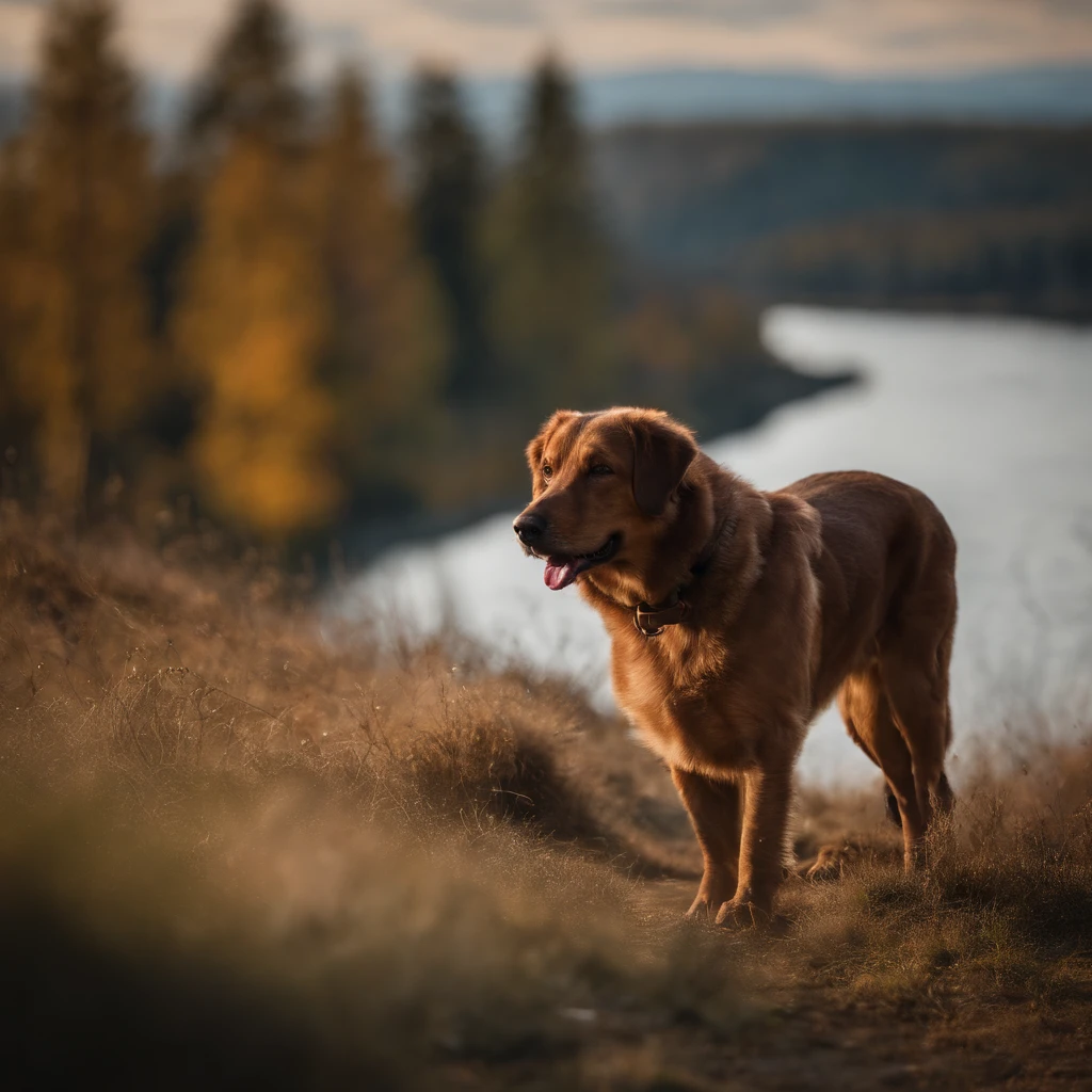 chasseur, chien de chasse, nature, ombre,