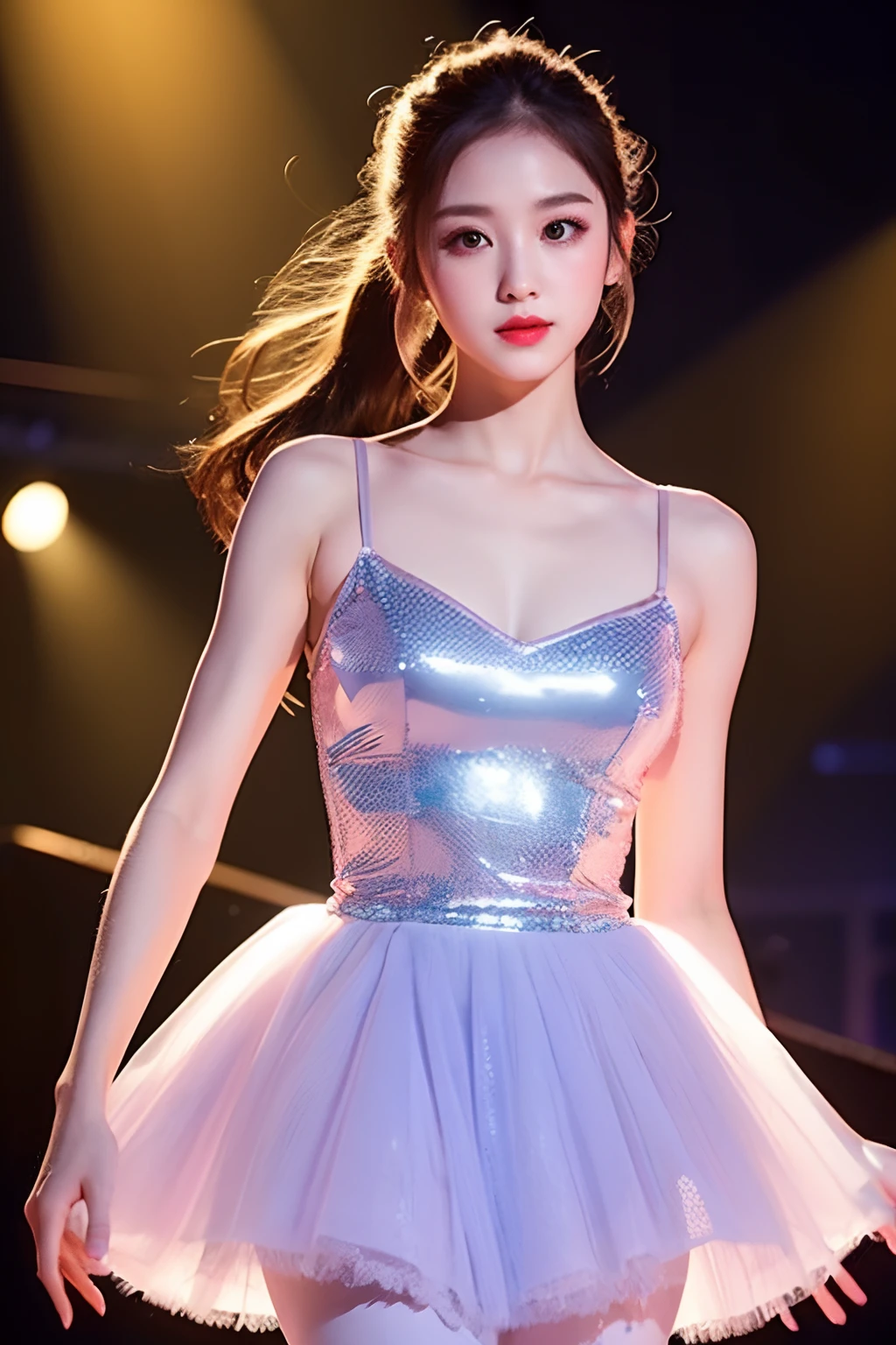 25-year-old girl, Ballet dress-up,Photo, k hd.stage lighting