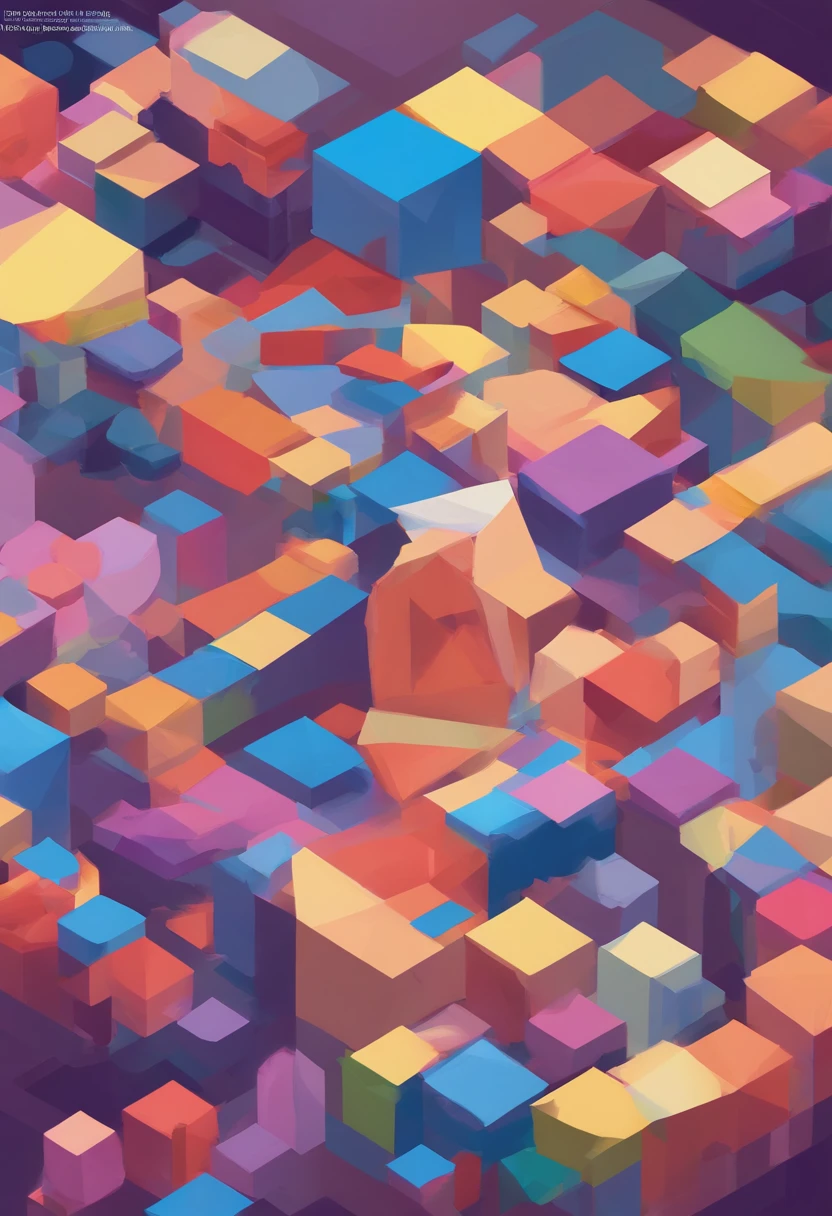 Use abstract painting style to express helplessness,glomy,confused,having fun