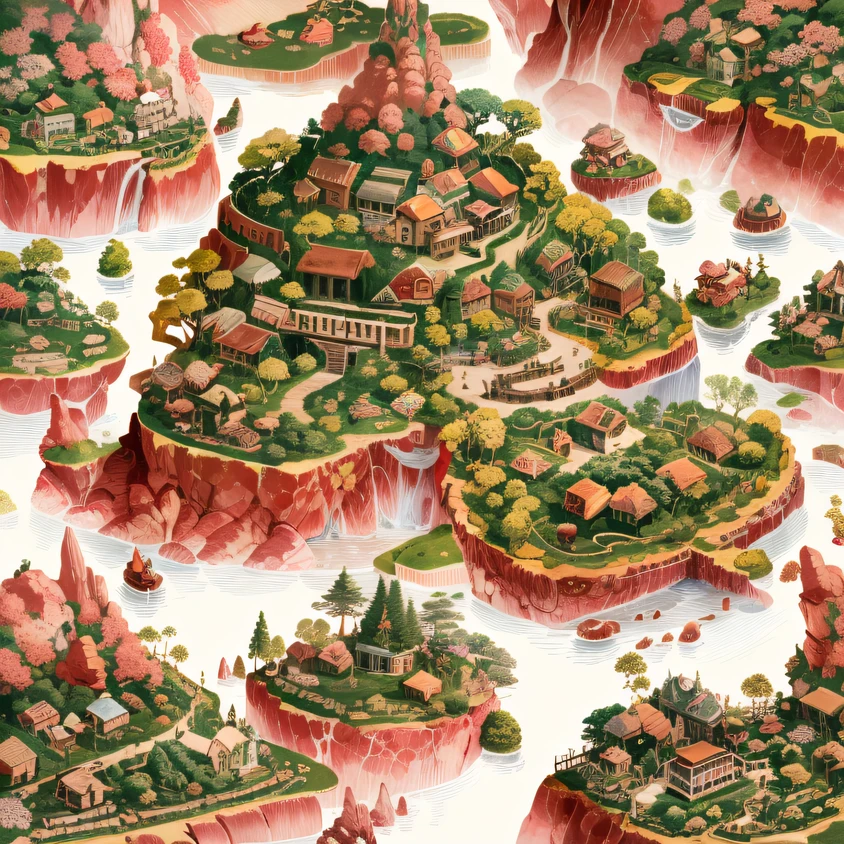 (Masterpiece:1.2), absurderes, (high resolution,Best quality,intricate detailed illustration:1.2), (Sharp focus,Depth of field:1.21), No protrusions, satellite view, Shining sunlight illumination, pudding:: Devil Islands, The art of gastronomy, Made from pudding, (Devil Islands), Carved from pudding, Made from pudding, Devil Islands design, Awesome, The appearance of the Devil Islands is very realistic, Amazing, Anime Oni Islands, sculpted, [(White background:1.33)::5]