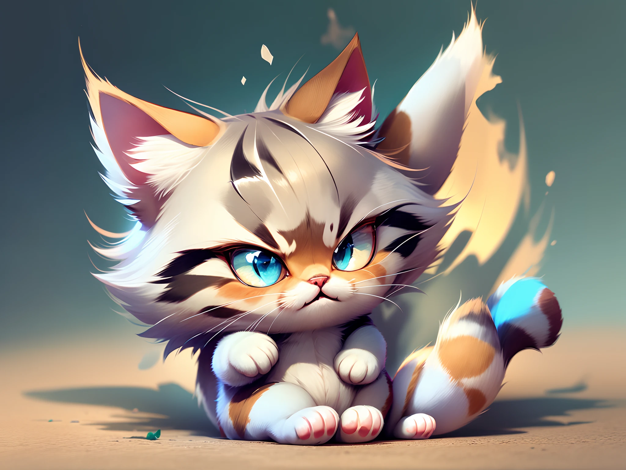 Cute, confused kitty