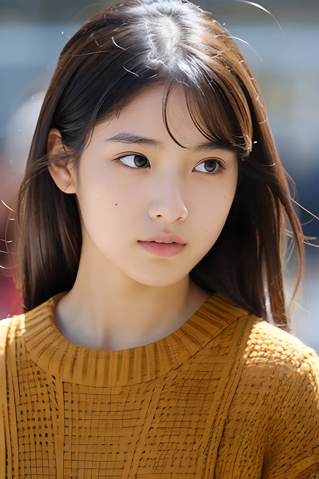 18-year-old girl, closeup shot,