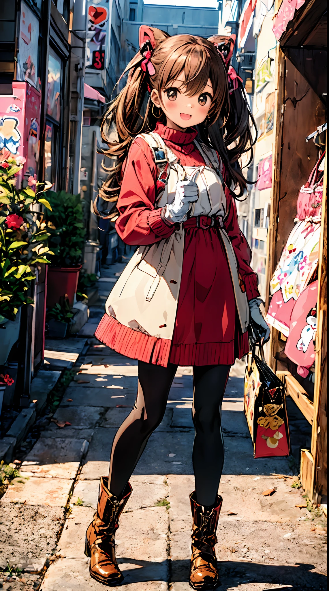 (Cute:1.5),(Chibi:0.8),(kawaii:2.0),(Lori:2.0),(7  girl),(Solo:1.65),BREAK, (flat chest:1.2,), Clear skin, Beautiful skin, Shy, One Beautiful Little Gair Bow, reddish brown hair, Twin-tailed:1.2), (Brown eyes, long eyelashes, Double eyelids: 1.2), Shiny skin, 


BREAK, Star \(symbol\, (gloves, White Gloves:1.3), Red velvet sweater, Black leather pants, Gold Bracelet,,Looking at Viewer,(Leather boots:1.2),


BREAK,from the front side, Dynamic Angle,plein air,（Happy,:D,Angelic smile,I stand on one leg,Eyes are stars:1.3),(👍:1.6),

BREAK,(Night), (department store,Takashimaya,Women's Clothing Department,In front of the fitting room:1.3),Waterfall,depth of fields,

BREAK,wakame,wakame,wakame(Blurry background:1.3),(absurderes, hight resolution, ultra-detailliert, masutepiece, cel shading, (bold outline):1.2, flat-colors, sharp shadows, graphic style, manga influence, clean line drawings,