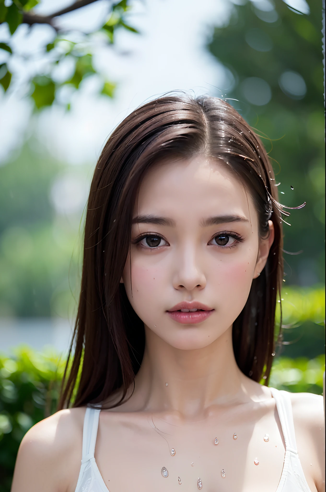 (Photo taken by Canon EOS R6, 85 mm, 1/1250, F/2.0, ISO 400)、extra detailed body、extra detailed face、best qualtiy:1.2)、femele、looking at the viewers、(JINS)、(Random background:1.4)、full body Esbian、Precise proportions、(Japan Person Model)、18 year old girl、Slim model、小柄、Hairstyle is random、long legged、small ass、鎖骨、abdominals、Double weave、A Japanese Lady、beautiful and delicate face、fair white skin、authentic skin、(详细的脸)、Well-formed round face、pores、超A high resolution、 8K、parameters Best quality、masterpiece、(realisitic:2.0)、detaileds、Skin Details、Hairstyle is random、beautidful eyes、An Asian girl、Slimed、Beautiful fece、Studio Lighting、(((teats)))、Natural abs、bare shoulders、oval-face、二重まぶた、Eye in the center、独奏、((Thin natural pink areola))、delicate and sexy(鎖骨:1.3)、(shinny skin:0.8)、(masterpiece:1.4)、(top-quality:1.4)、natural(Perfect breasts with good shape:1.25)、shiny lip、(SFW)、(One nipple on one breast)、((Colossal tits))、((small areolas))