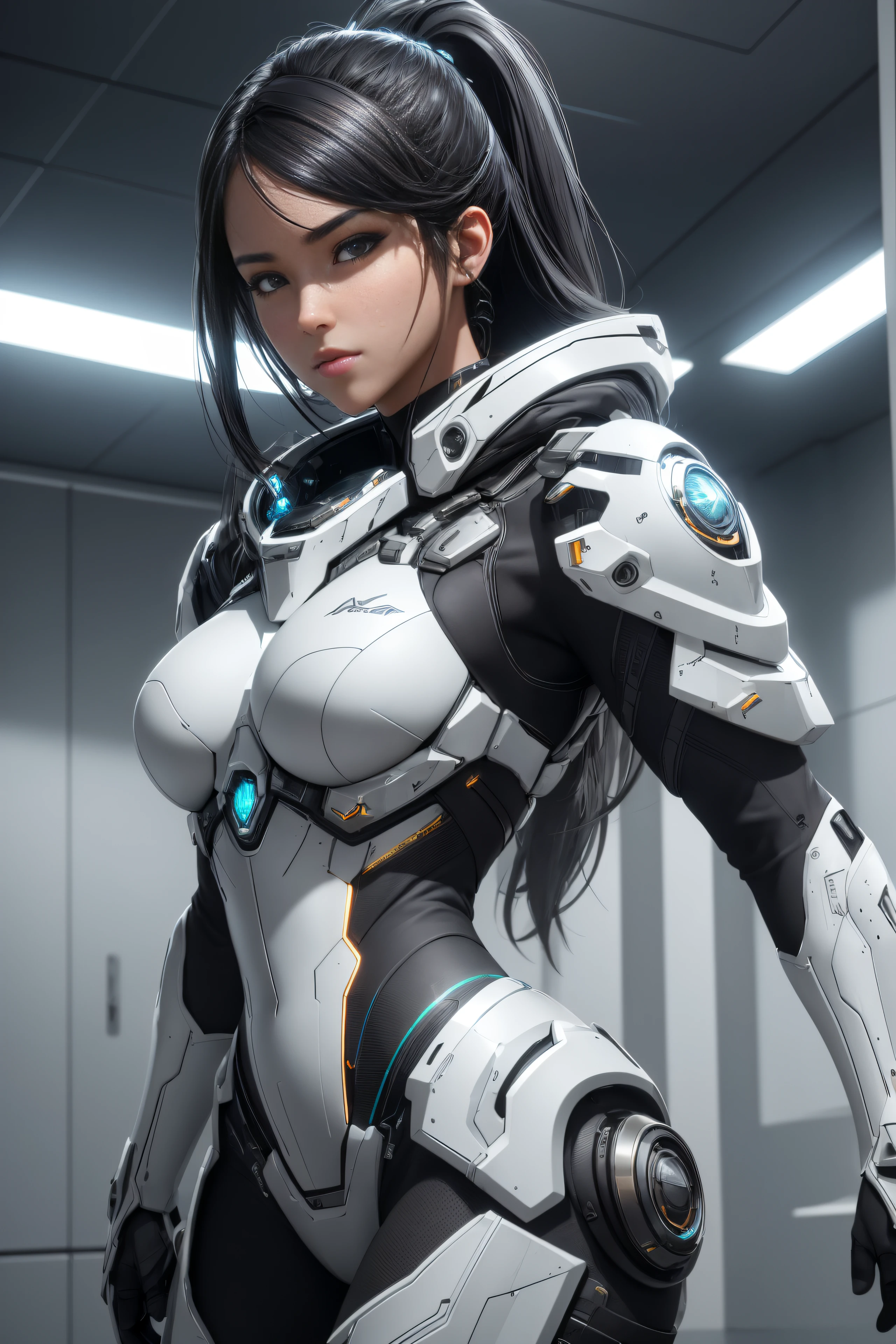 ((Best Quality)), ((Masterpiece)), (Detailed:1.4), ......3d, Image of a beautiful cyberpunk woman in white armor,HDR (High Dynamic Range),Ray Tracing,NVIDIA RTX,extra high resolution,Unreal 5,sub-surface Scattering,PBR Texturing,postprocessed,Anisotropic filtering,Depth of field,Maximum clarity and sharpness,Multi-layer Textures,Albedo and specular maps,Surface shading,Accurate Light-Material Interaction Simulation,Perfectly proportioned,Octane Render,duotone lighting,Wide aperture,Low ISO,White balance,the rule of thirds,8K RAW, Very sexy, sexypose