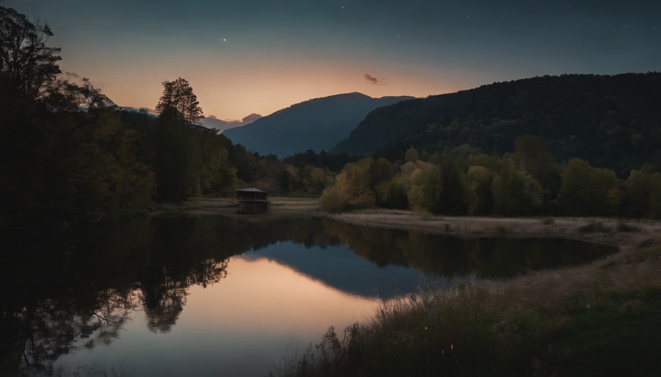 best quality,4k,8k,highres,masterpiece:1.2,ultra-detailed,(realistic,photorealistic,photo-realistic:1.37),chill,ambient,night,stars,peaceful lofi,relaxing atmosphere,dreamy scenery,tranquil mood,serene vibe,calming scene,cozy environment,gentle lighting,soft colors,subtle shadows,melancholic ambiance,muted tones,mellow music,soothing melodies,lo-fi beats,distant sounds,gently flickering lights,subdued hues,dark sky,quiet night,healing energy,calm emotions,embrace of stillness,solitude silence,comforting space,serenity and tranquility.