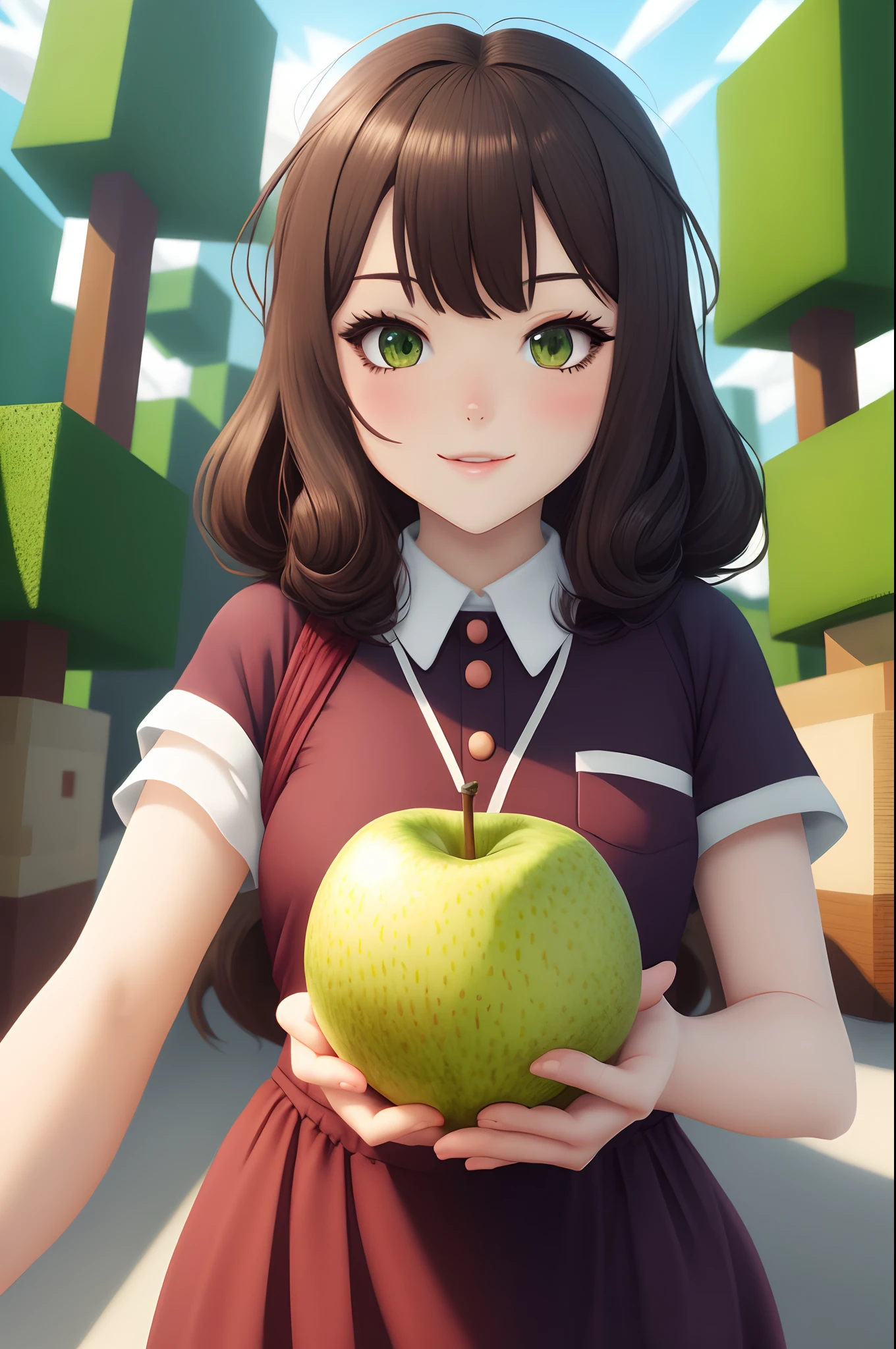 MaximumPear minecraft skin in anime art style