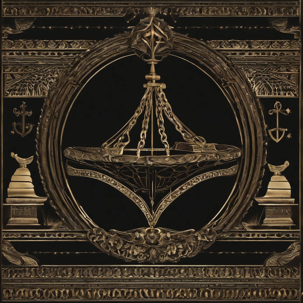 A closeup of a laptop sitting on a desk, libra symbol, zodiac libra sign, Justice, Libra, Directed by: Adam Marczyński, arte oficial, Captura de tela oficial, saldo renderizado, Scales, amazing and immaculate scale, 8k octae renderizar foto, Directed by: Aleksander Kobzdej, Arte Oficial, Album art, substance 3 d