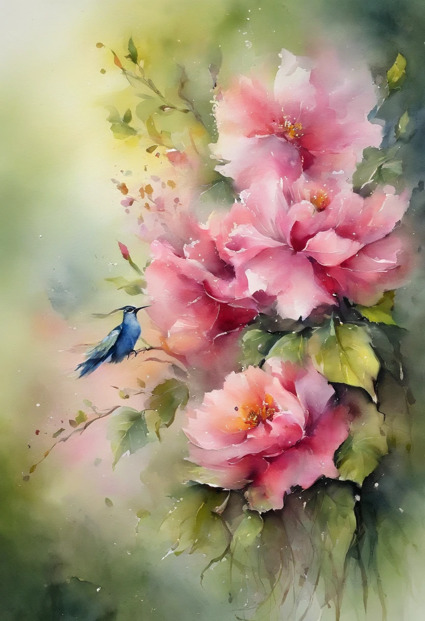Gradually,Stretch layer by layer,The whole monthly flower finally bloomed。The flowers are pink,Like a young girl in a pink dress。The green leaves and red flowers are illuminated by the morning light, and like a pink butterfly, flapping its wings in the breeze,Dance。
