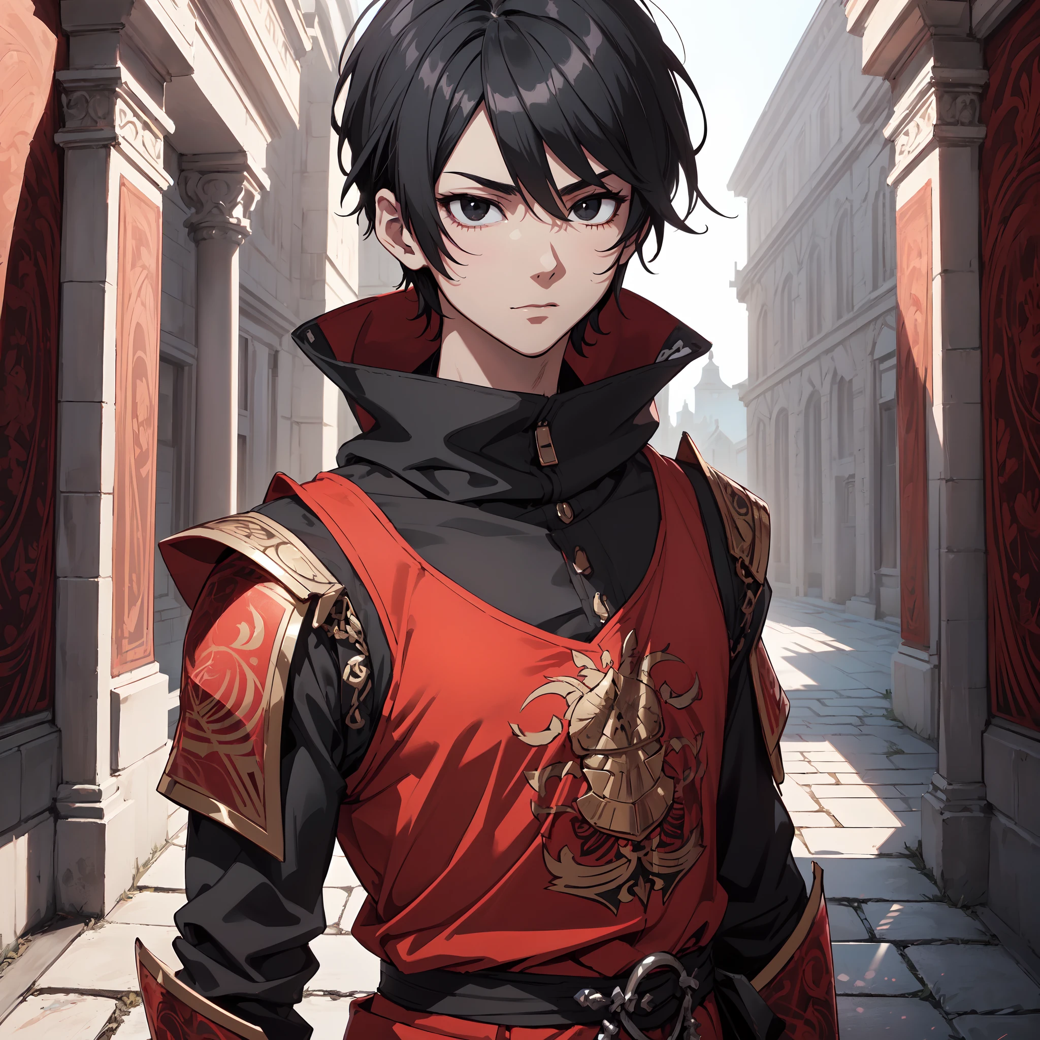 128K Ultra High Definition,
128K Ultra High Quality,
128K Ultra High Resolution,
Best Definition,
Best Quality,
Best Resolution,
Perfectly Detailed,
Perfectly Designed,
Extremely Detailed,
Extremely Designed,
Hyper Detailed,
Hyper Definition,
Hyper Quality,
Hyper Resolution,
Masterpiece,
(((Anime))),
Body Shot,
(((Boy))),
Handsome,
Muscular Body,
(((Black Short Hair))),
(((Black Eyes))),
(((Hyper Detailed & Perfectly Designed With Ultra High Quality Red Ruby Engravings Ninja Armor))),
(((Inside Of Medieval Royal Palace Background Scenery))),