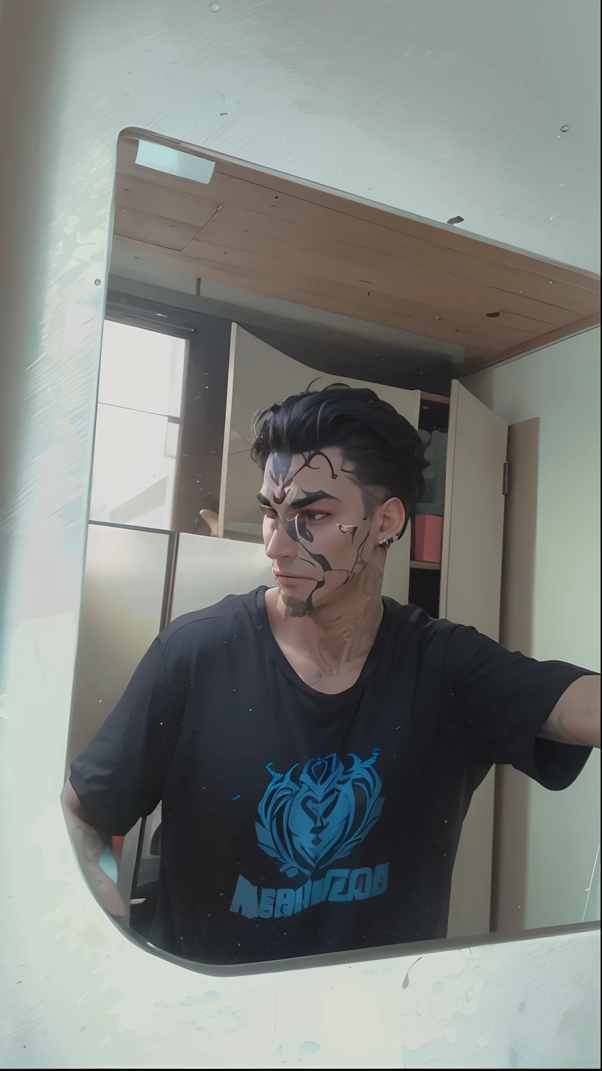 do not move the face, traje do homem aranha, neck tattoo, brincos pretos