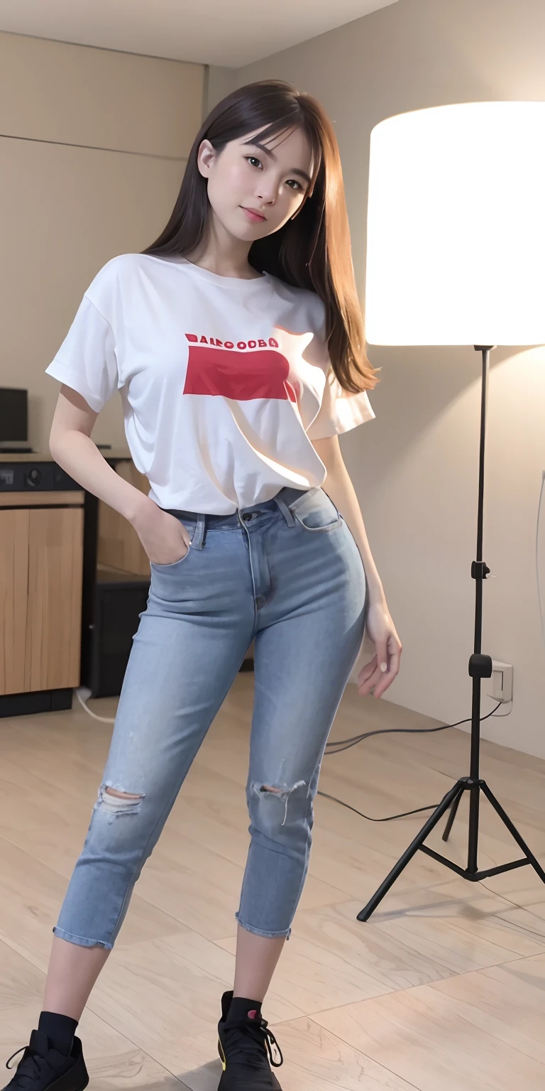 mix4, 20d, solo, long_hair, camisa, pants, salto alto, full_body, look_at_viewer, (8k, foto RAW, melhor qualidade, obra-prima: 1.2), (realista, fotorrealista: 1.37), profesional lighting, photon maping, radiosidade, Physically-based rendering,