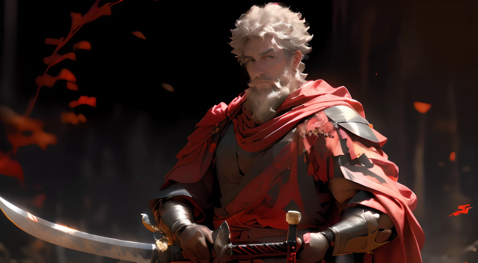 (melhor qualidade,4k,8k,Altas,master part:1.2),ultra-detalhado,(Realistic,fotorrealista,photo-realistic:1.37),Marcus Aurelius holding a great sword,Eternal Glory,Symbol of courage,portraits,oil-painting,core brilhante,soft-lighting,Dramatic Background,esplendor majestoso,veste romana,rosto barbado,facial expressivo,sombrancelhas levantadas,armadura dourada.