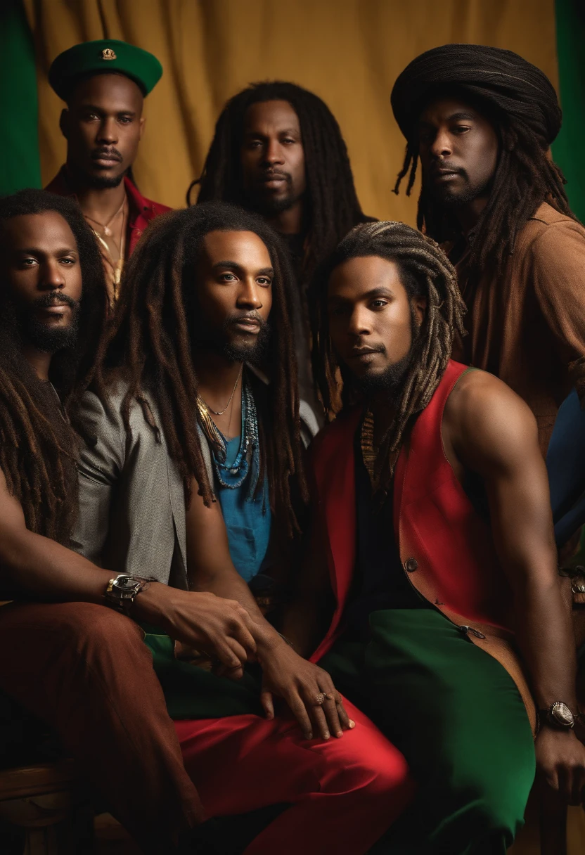 men with dreadlocks in Jamaica smoking ????????? 