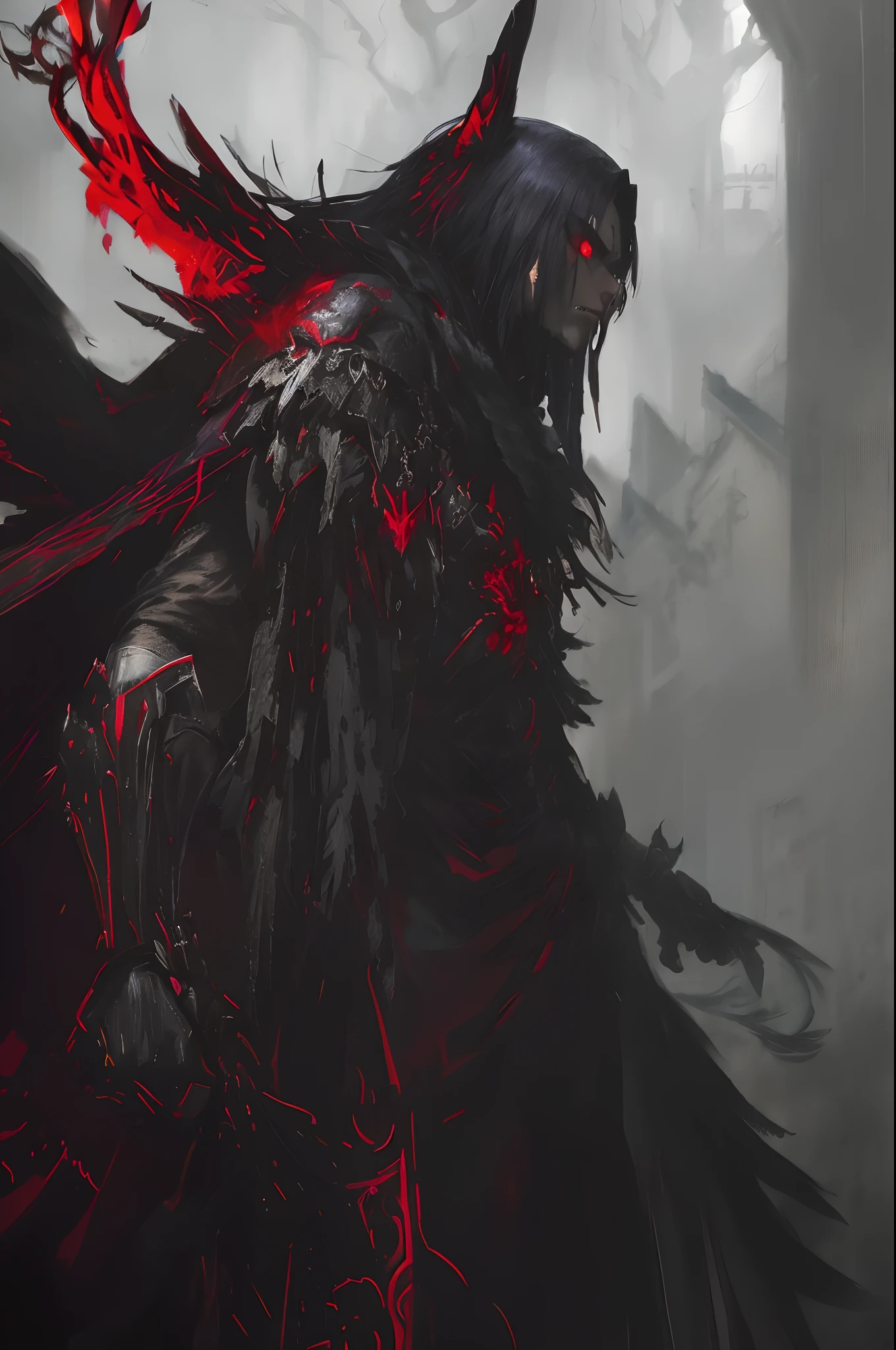 raven, bloods, flying, angry, demon