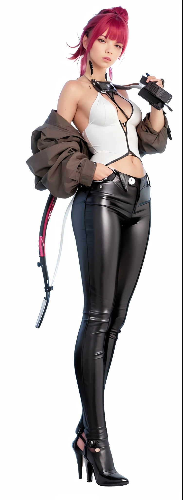 korean girl with hijab get fuckes with black old man from behind, penises penetrations, she wear slim zipper jacket , half open zipper and show her shoulder, spread leg, dark jungle, high definition, ultra detailed, rough interaction,
