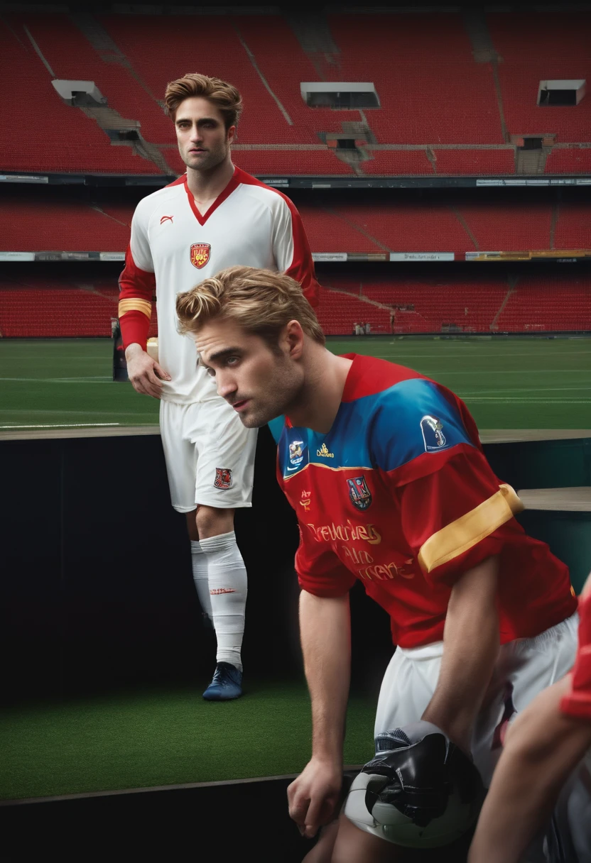 Robert Pattinson as footballer