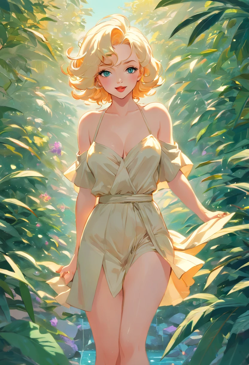 Marylin Monroe, estilo vintage , Hyperdetailed botanical liter, Desenhista de linha, digital illustation, tinta pesada, Maximalist botany, A beautiful and aesthetically pleasing illustrative masterpiece, Post-editing of Topaz AI