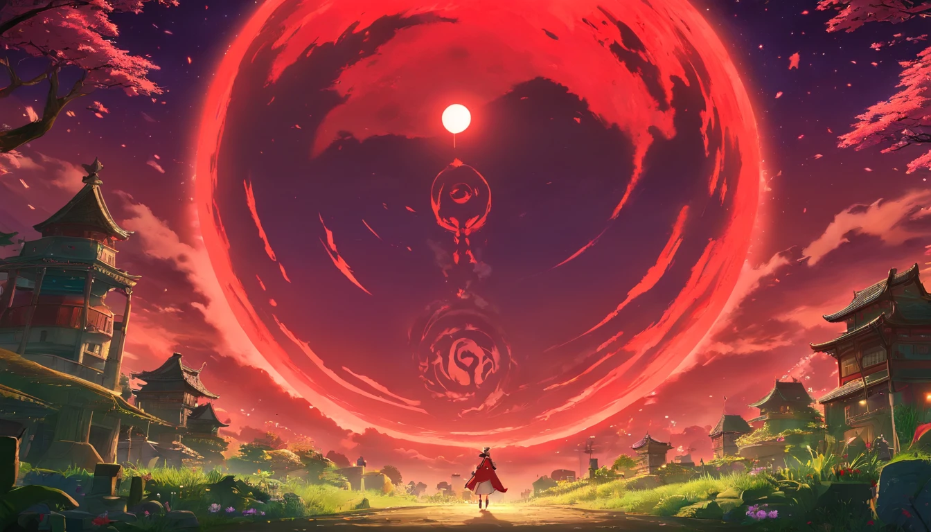 Red Necromancer, blood moon, Ray tracing, Master Parts, Best Quality, ultra-quality, absurd details, Better light, best shade, sharp, Sharp Images, detailliert, ighly detailed, great resolution, 8K, 4K, nffsw, particles effect, beautiful effects, Vivid colors, Neon light, Neon light, optic,