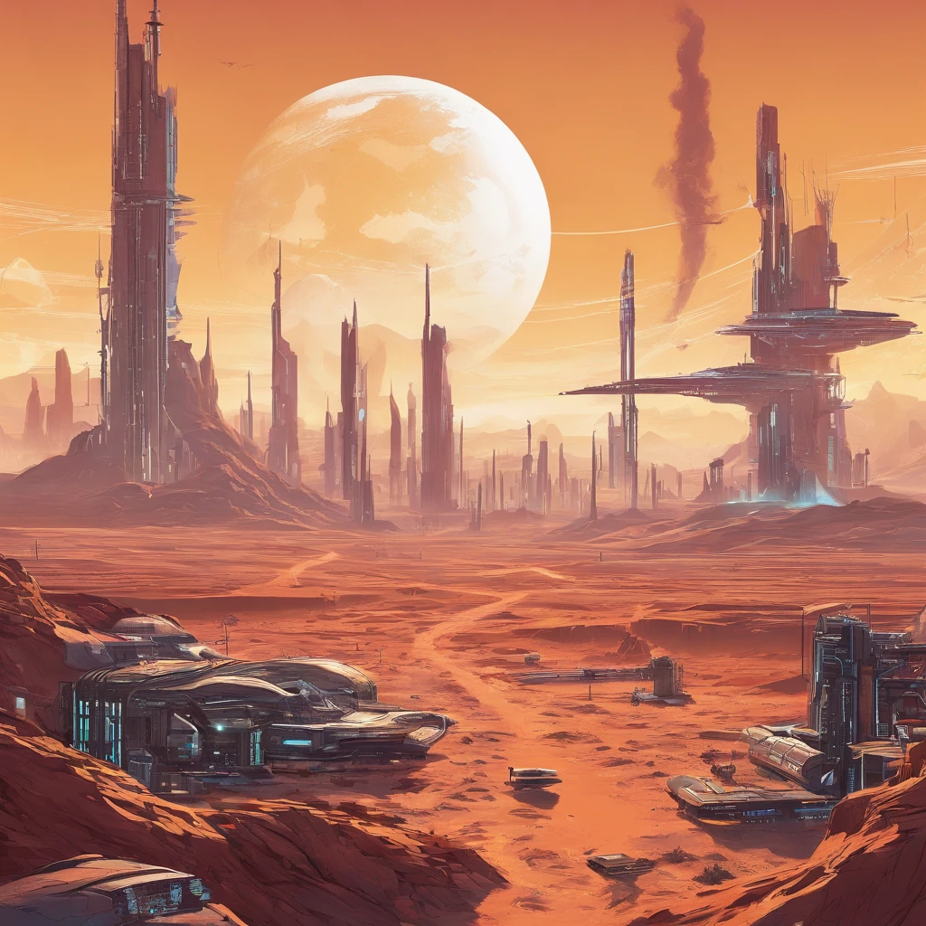 Futuristic sci-fi wasteland style city,Future wars are wasted,flame of war,karo,Wasteland,sci-fy