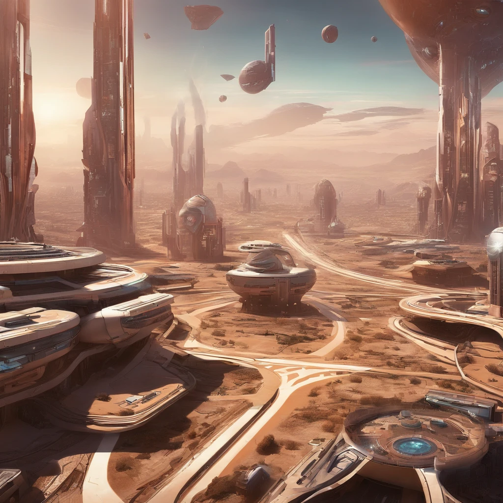 Futuristic sci-fi wasteland style city,Future wars are wasted,flame of war,karo,Wasteland,sci-fy