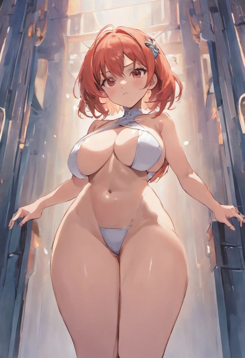 (((gigantic ))), perfect body, beautiful face, sexy wh tank top, revealing clothes, gigantic breasts, dcroskirt, very wide hips, extremely disproportional gigantic breasts, thin waim legs, plump lips, Red hair, slim, unrealistically gigantic breasts, thin body, veryaist, flat stomach, enormous breasts, extremely oversized br((huge breasts:1)), ((large b1)), (gaint brea, big breasts:1, ridiy enormous breasts, s breast, absbreasts:1.7, gigantomachia, macromast