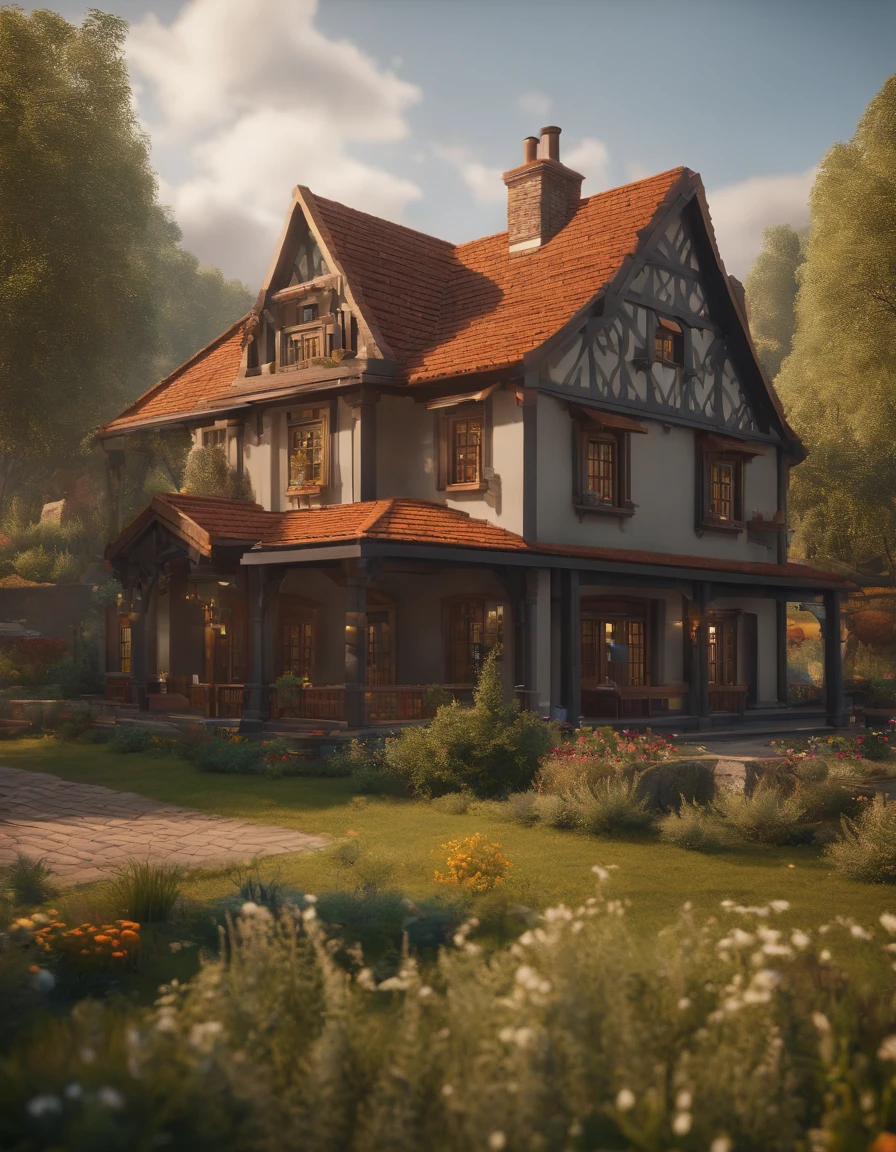 game footage,isometry,Pixel play style,pixal style,public house,building exterior,in a panoramic view,depth of fields,high light,Real light,Ray tracing,oc rendered,Hyper-realistic,best qualtiy,8K,Works of masters,super-fine,Detailed pubic hair,
