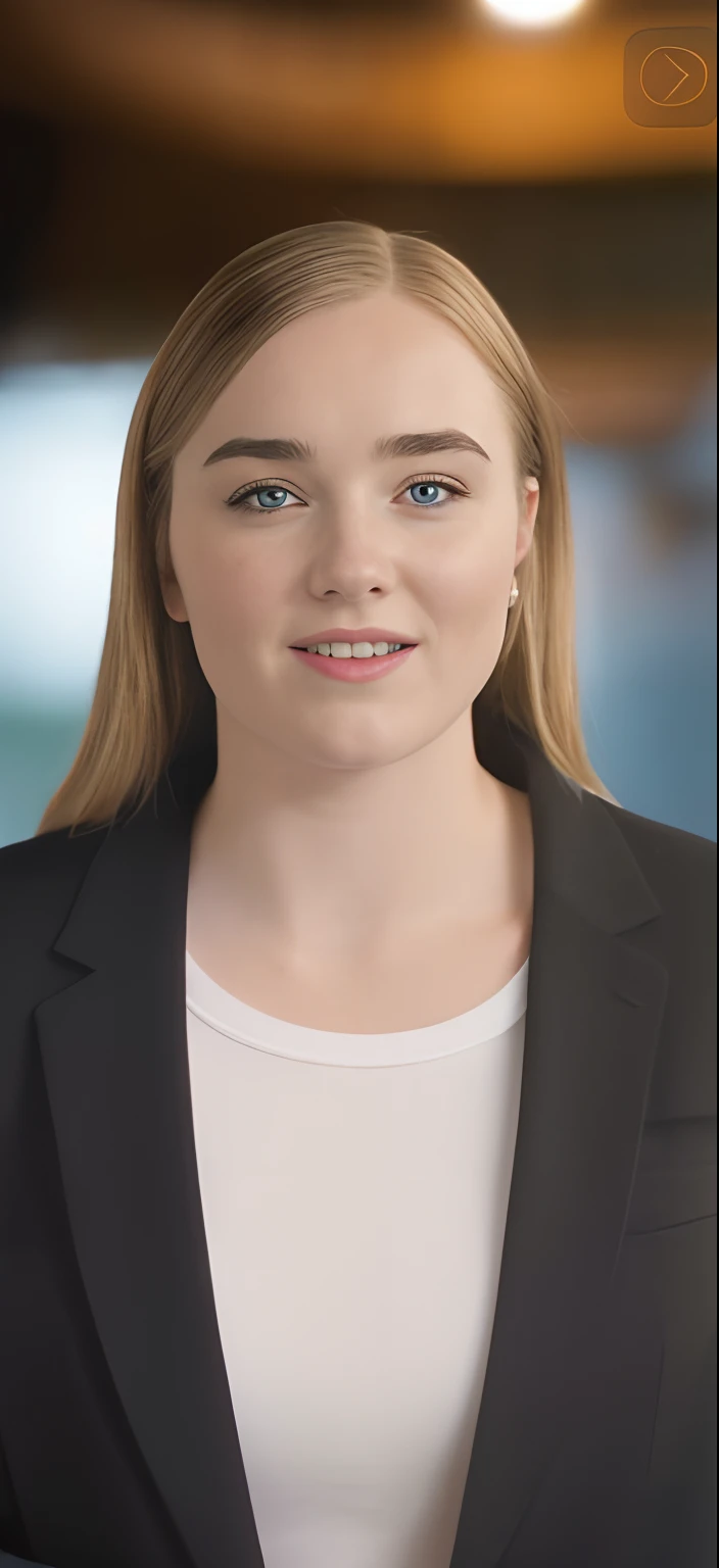 a close up of a woman in a black jacket and white shirt, photo of young woman, portrait of florence pugh, close-up professional portrait, florence pugh, girl in suit, professional portrait, amanda clarke, youtube video screenshot, head and shoulders shot, corinne day, closeup headshot, sophie turner, alana fletcher, laura watson, girl in a suit
